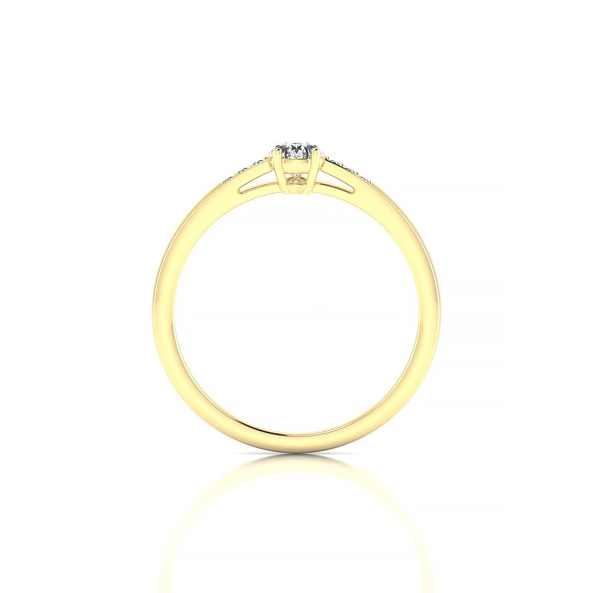 Exquisite | 18k Yellow Gold 6 x 4 mm Pear Diamond Ring
