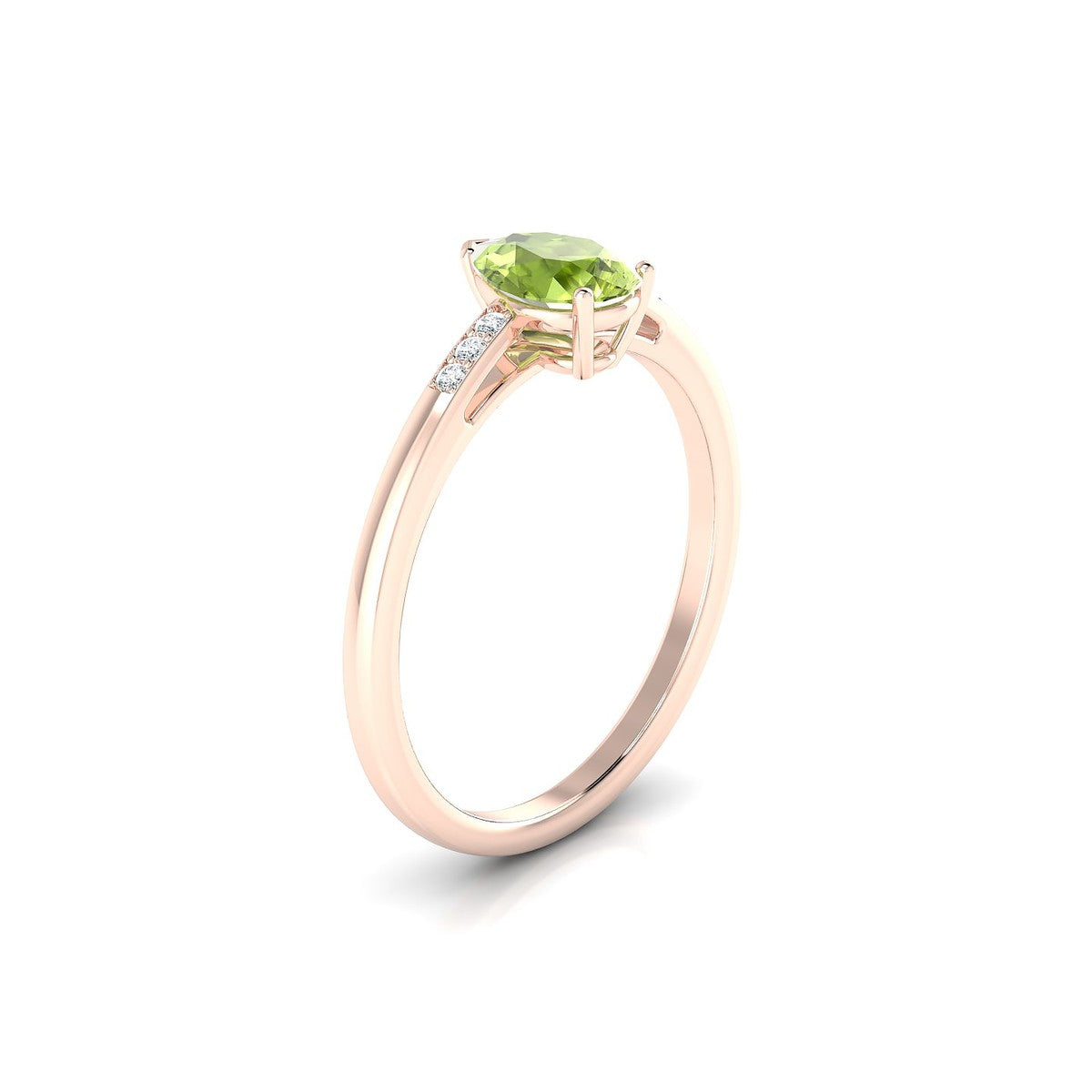 Exquisite | 18k Rose Gold 7 x 5 mm Pear Peridot Ring