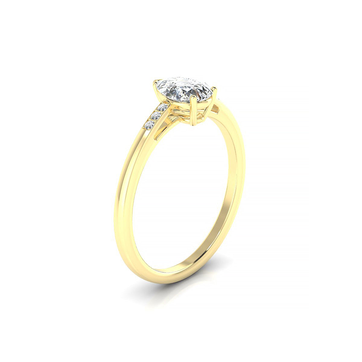 Exquisite | 18k Yellow Gold 7 x 5 mm Pear Diamond Ring