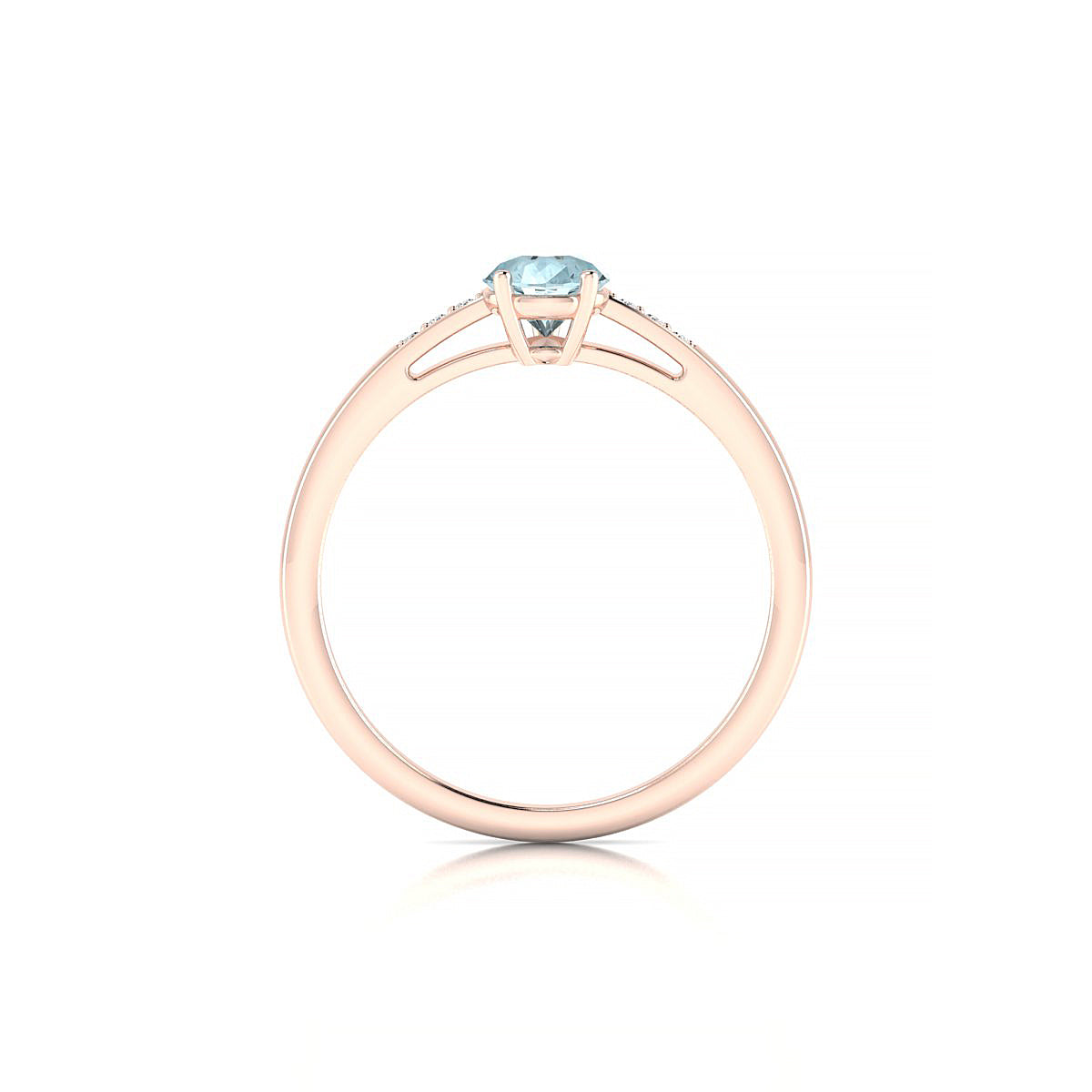 Exquisite | 18k Rose Gold 7 x 5 mm Pear Aquamarine Ring