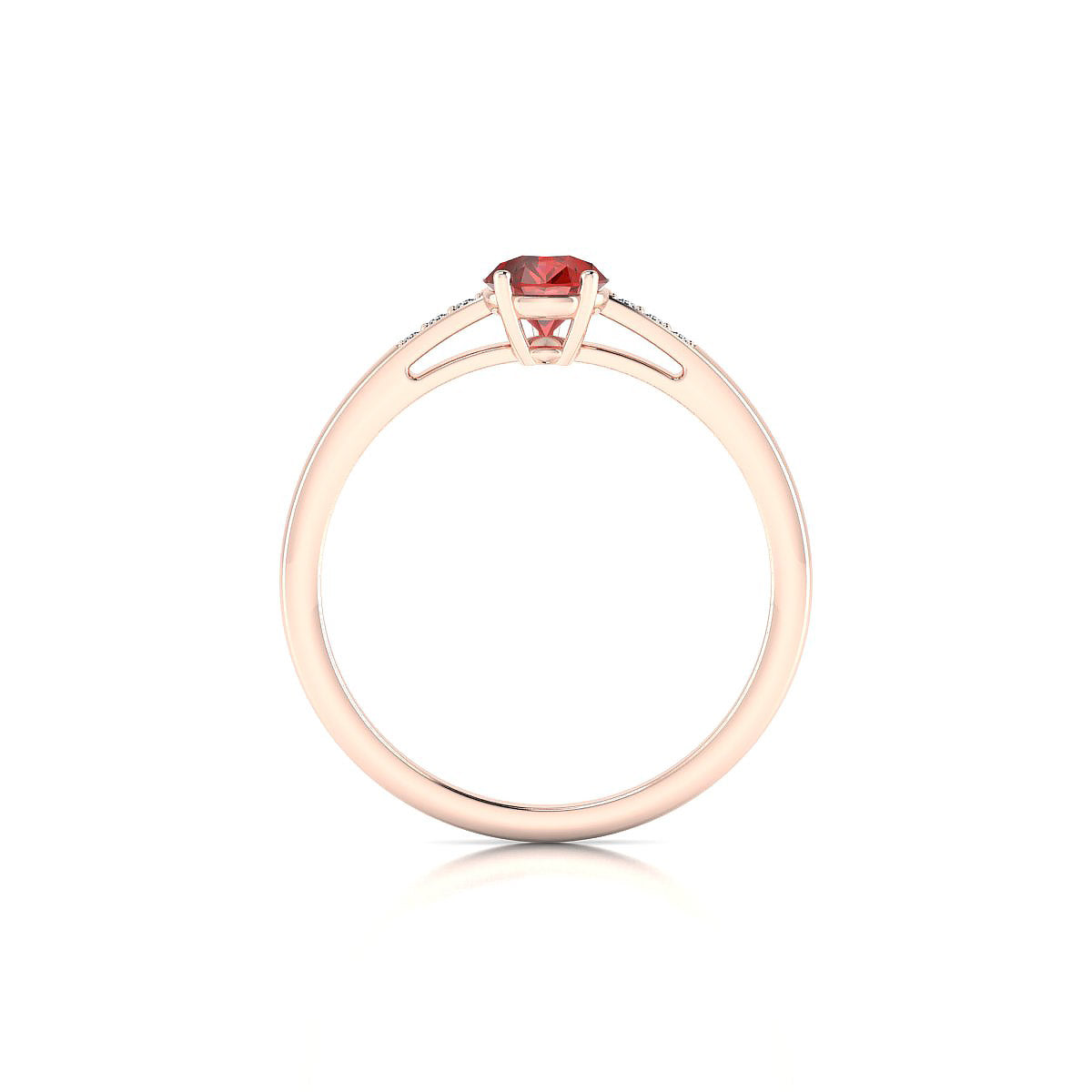 Exquisite | 18k Rose Gold 7 x 5 mm Pear Garnet Ring