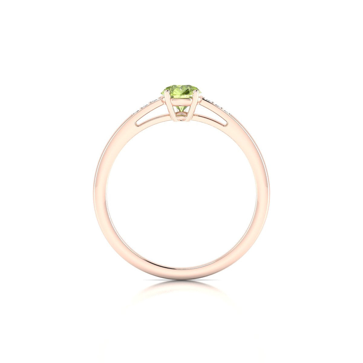 Exquisite | 18k Rose Gold 7 x 5 mm Pear Peridot Ring