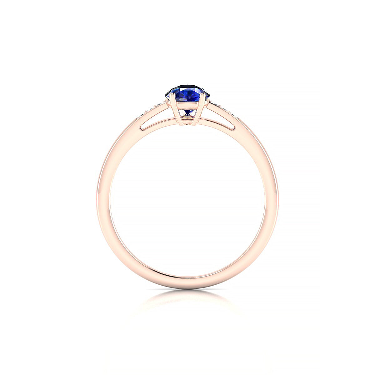 Exquisite | 18k Rose Gold 7 x 5 mm Pear Sapphire Ring