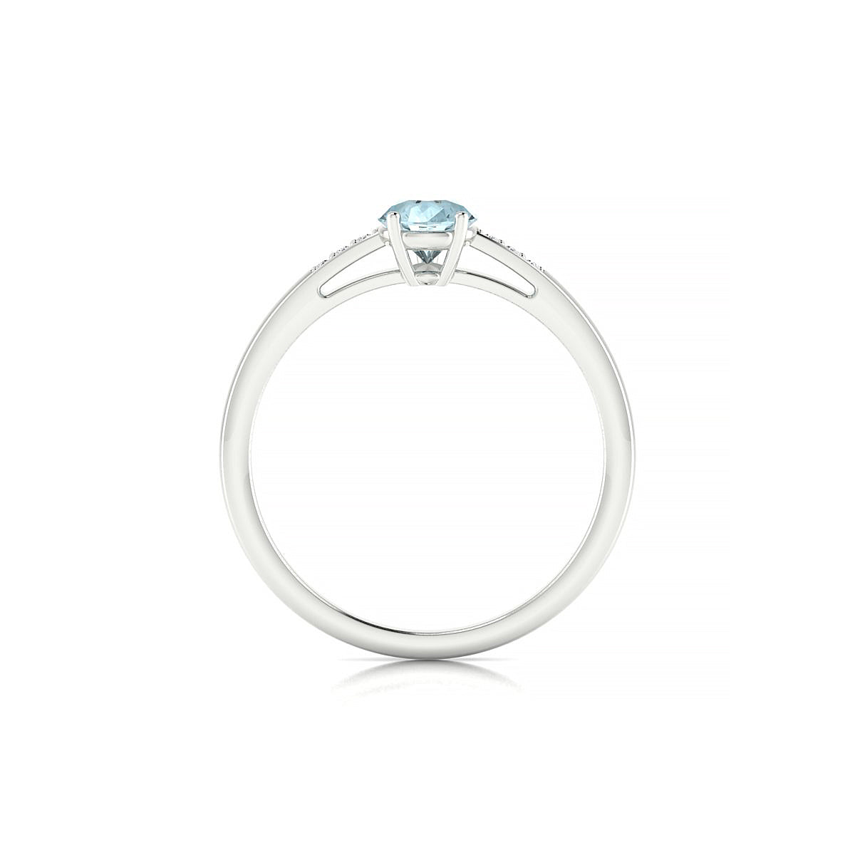 Exquisite | 18k White Gold 7 x 5 mm Pear Aquamarine Ring