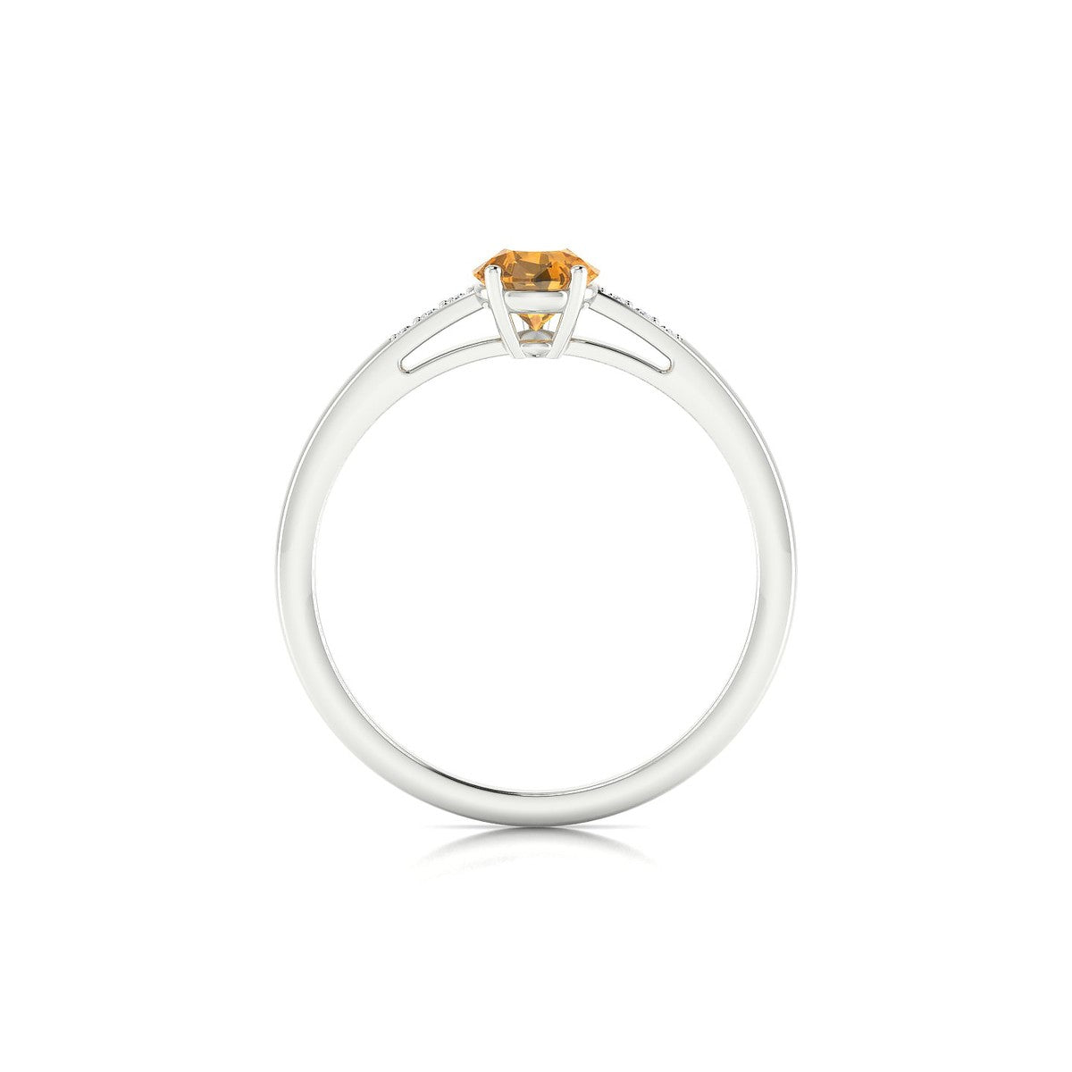 Exquisite | 18k White Gold 7 x 5 mm Pear Citrine Ring