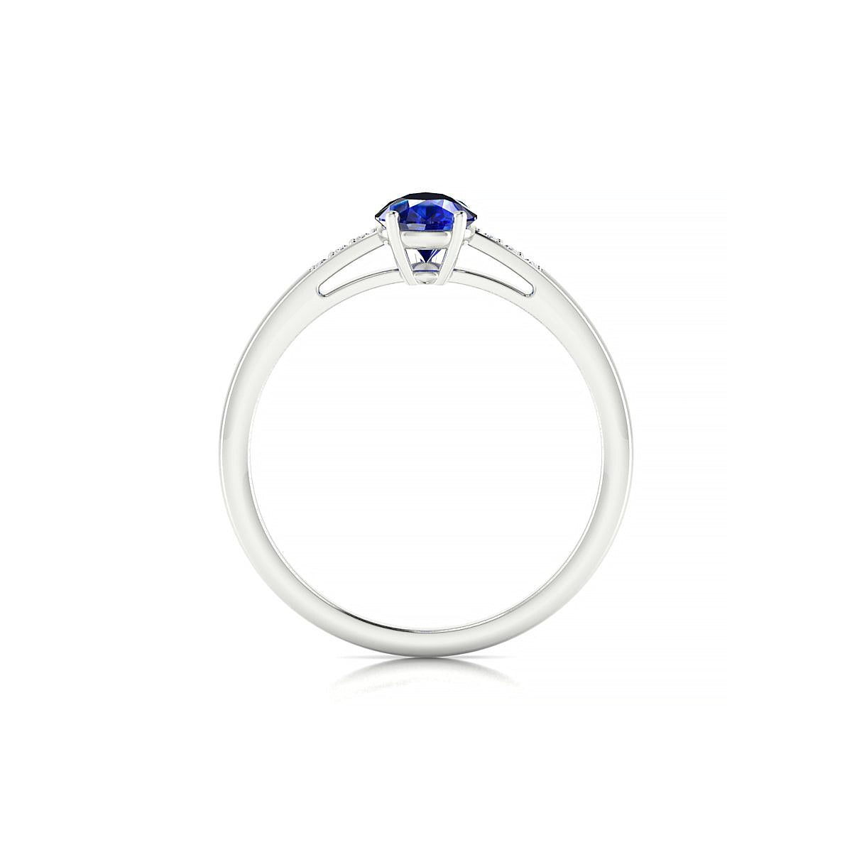 Exquisite | 18k White Gold 7 x 5 mm Pear Sapphire Ring