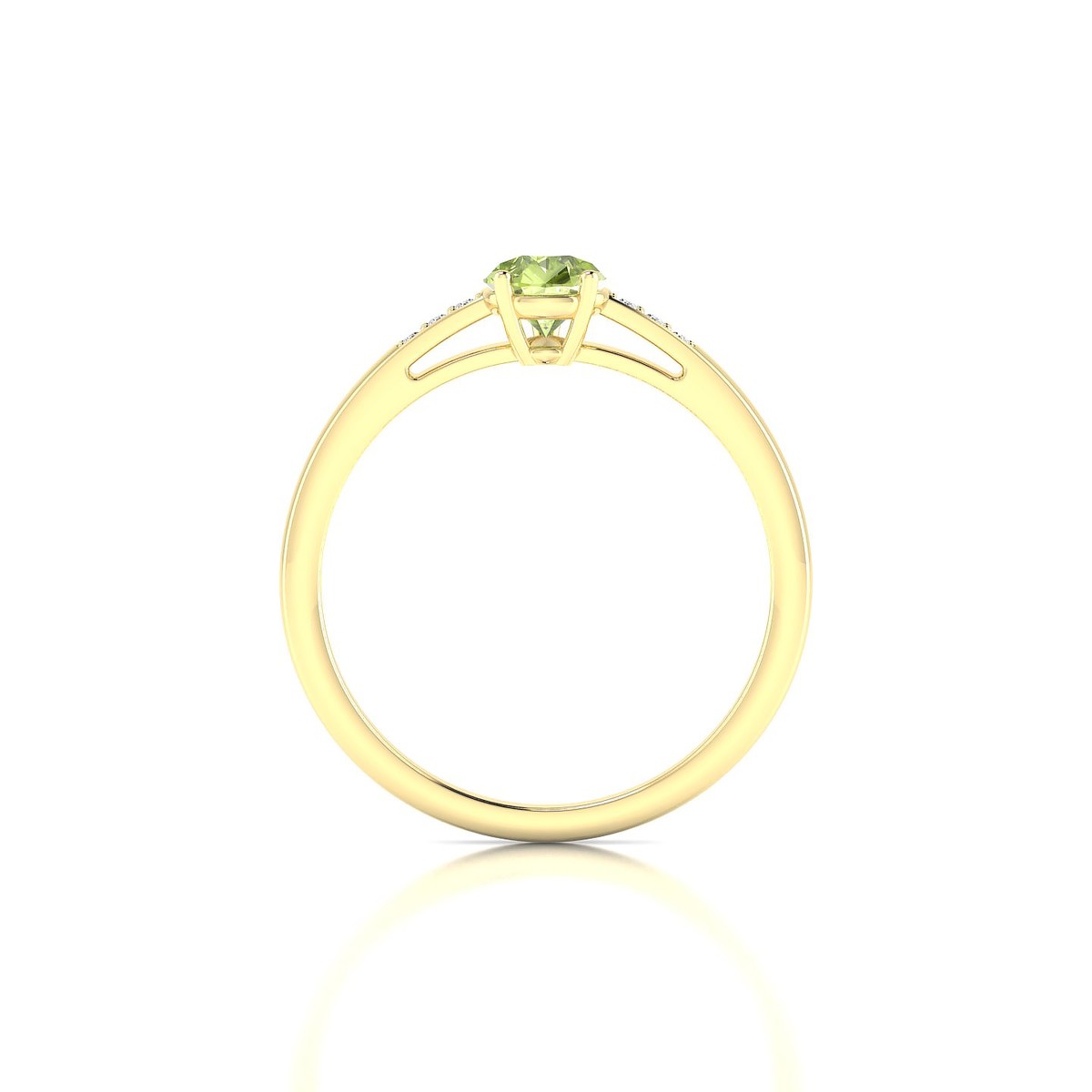 Exquisite | 18k Yellow Gold 7 x 5 mm Pear Peridot Ring