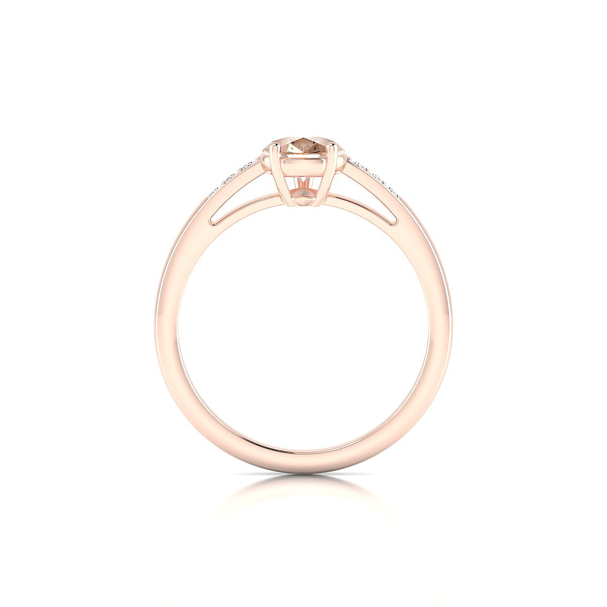 Exquisite | 18k Rose Gold 8 x 6 mm Pear Morganite Ring