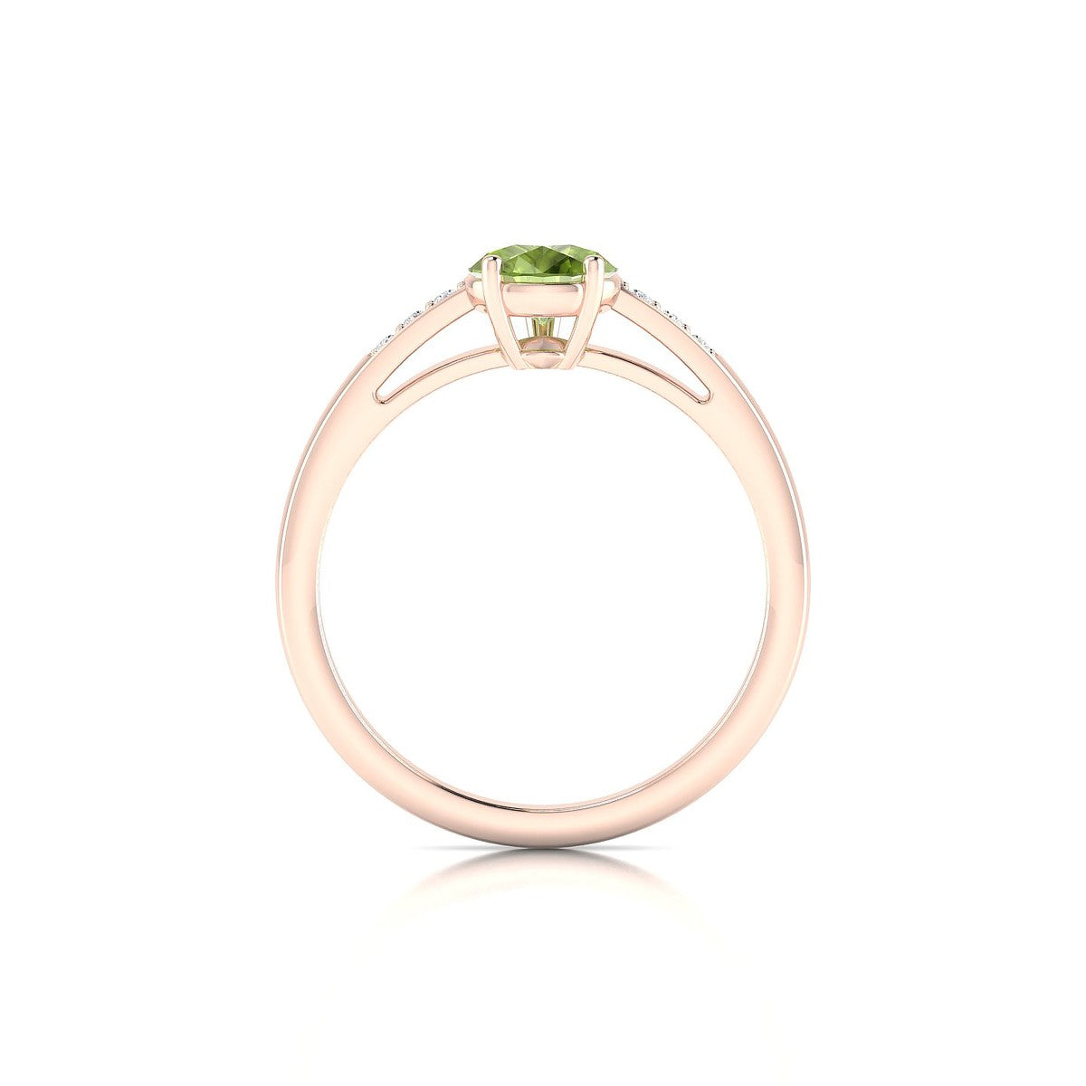 Exquisite | 18k Rose Gold 8 x 6 mm Pear Peridot Ring