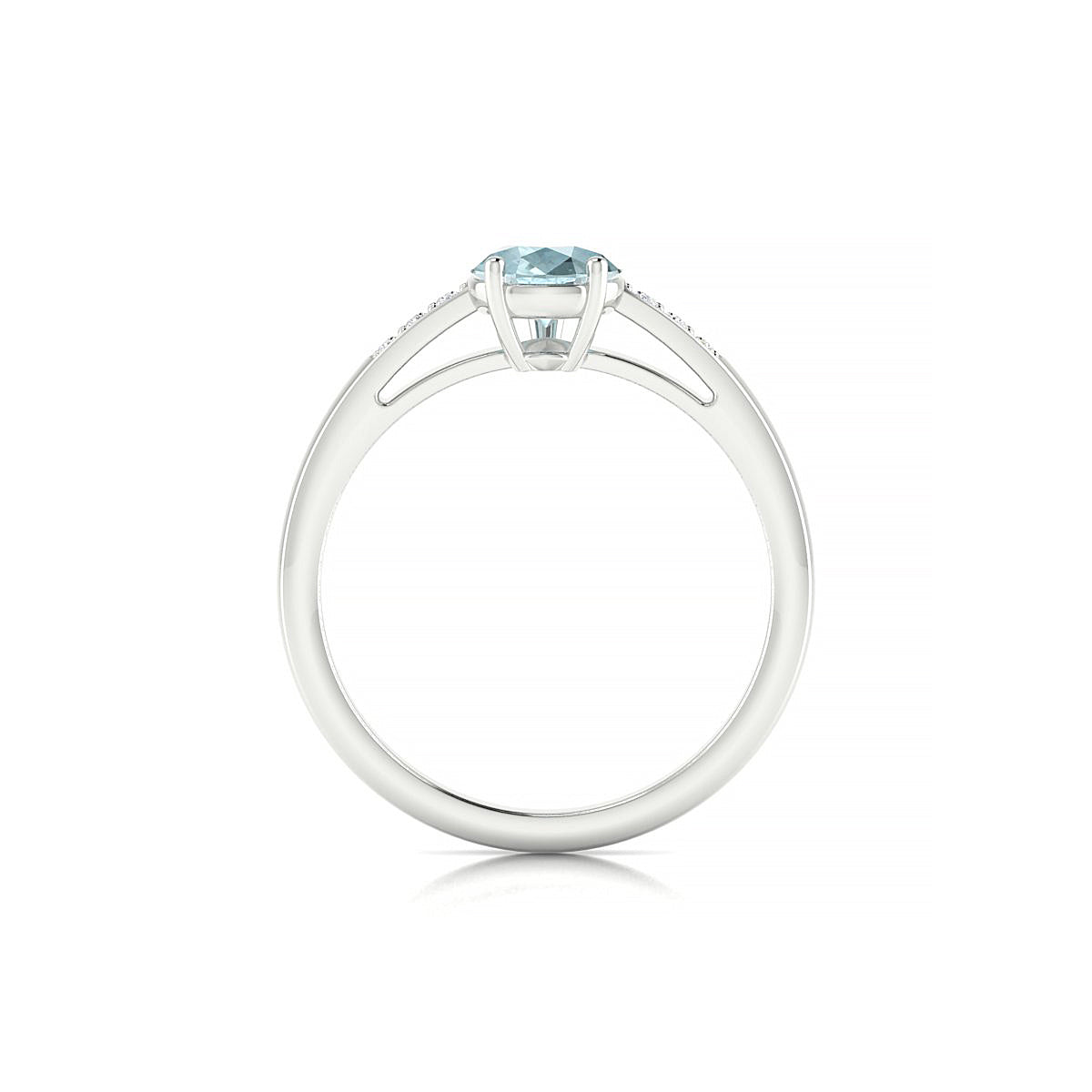 Exquisite | 18k White Gold 8 x 6 mm Pear Aquamarine Ring