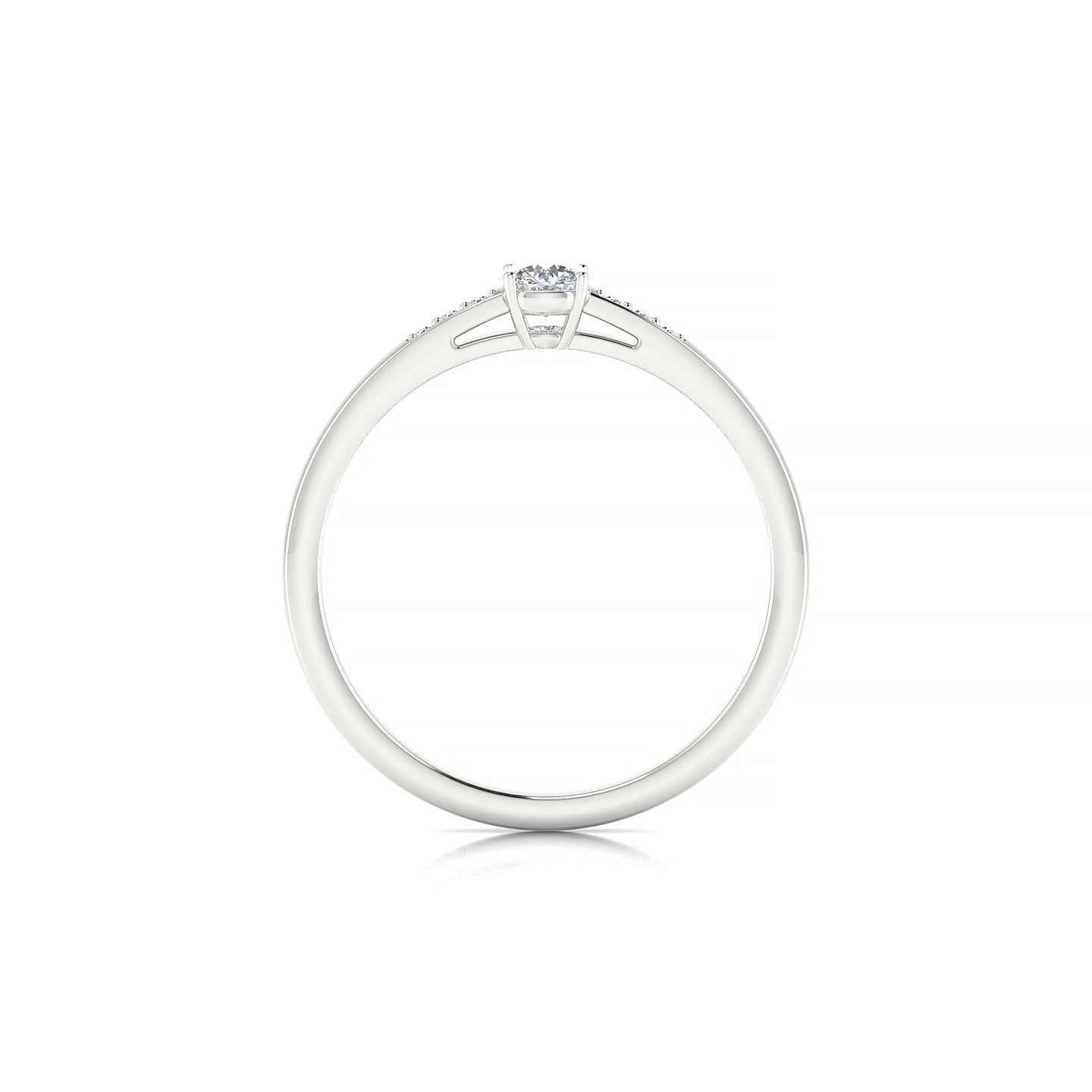 Exquisite | 18k White Gold 3.7 mm Round Diamond Ring