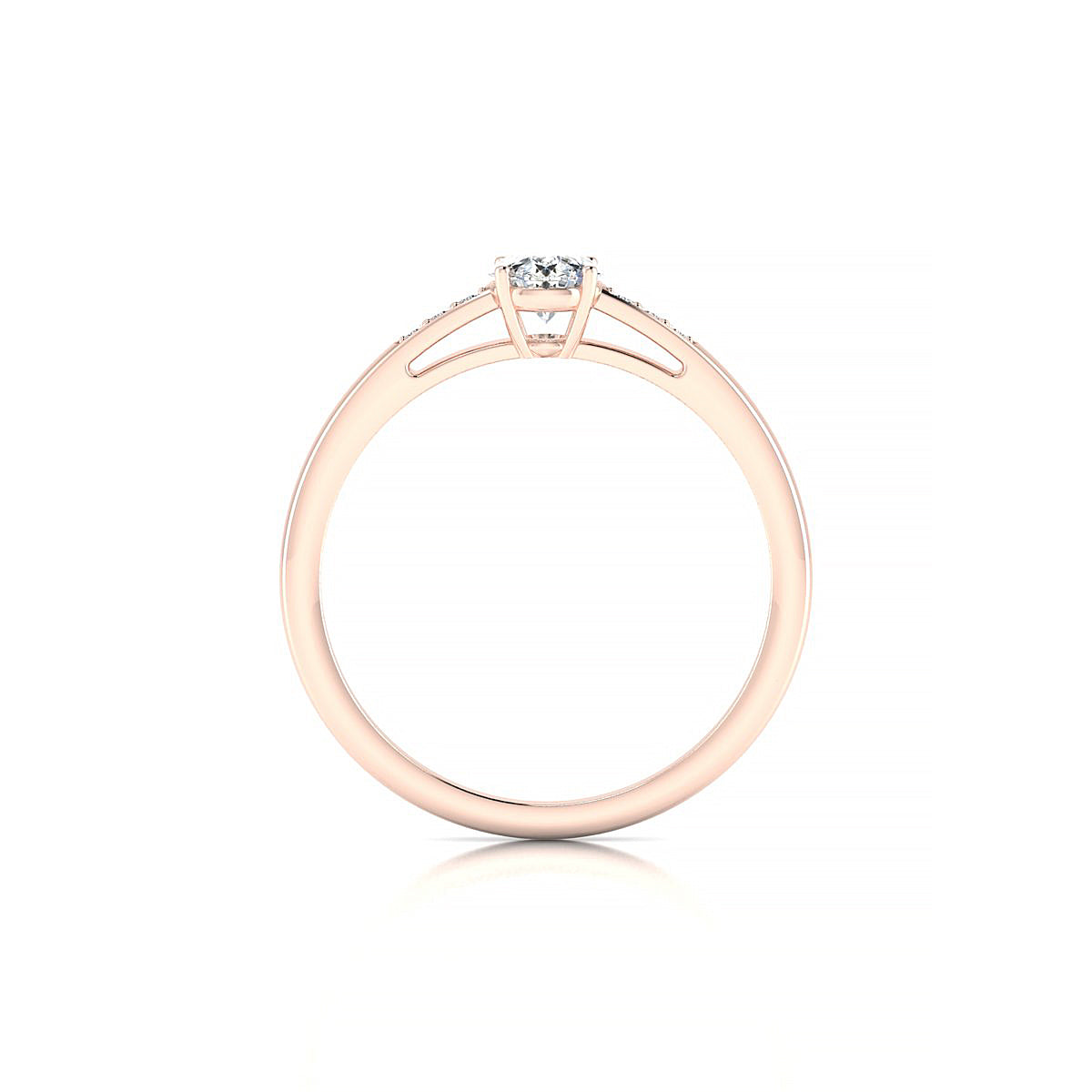 Exquisite | 18k Rose Gold 4.2 mm Round Diamond Ring