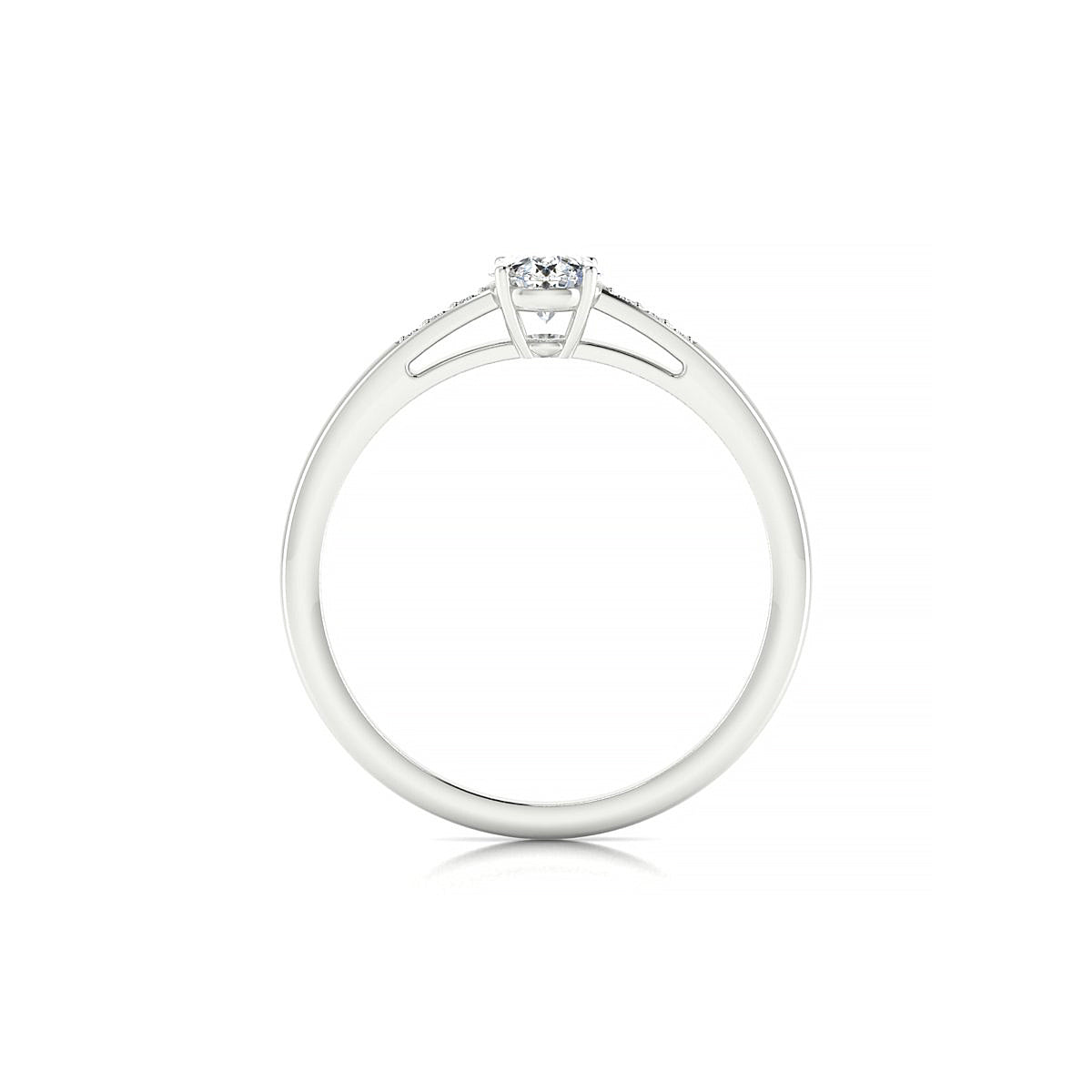 Exquisite | 18k White Gold 4.2 mm Round Diamond Ring