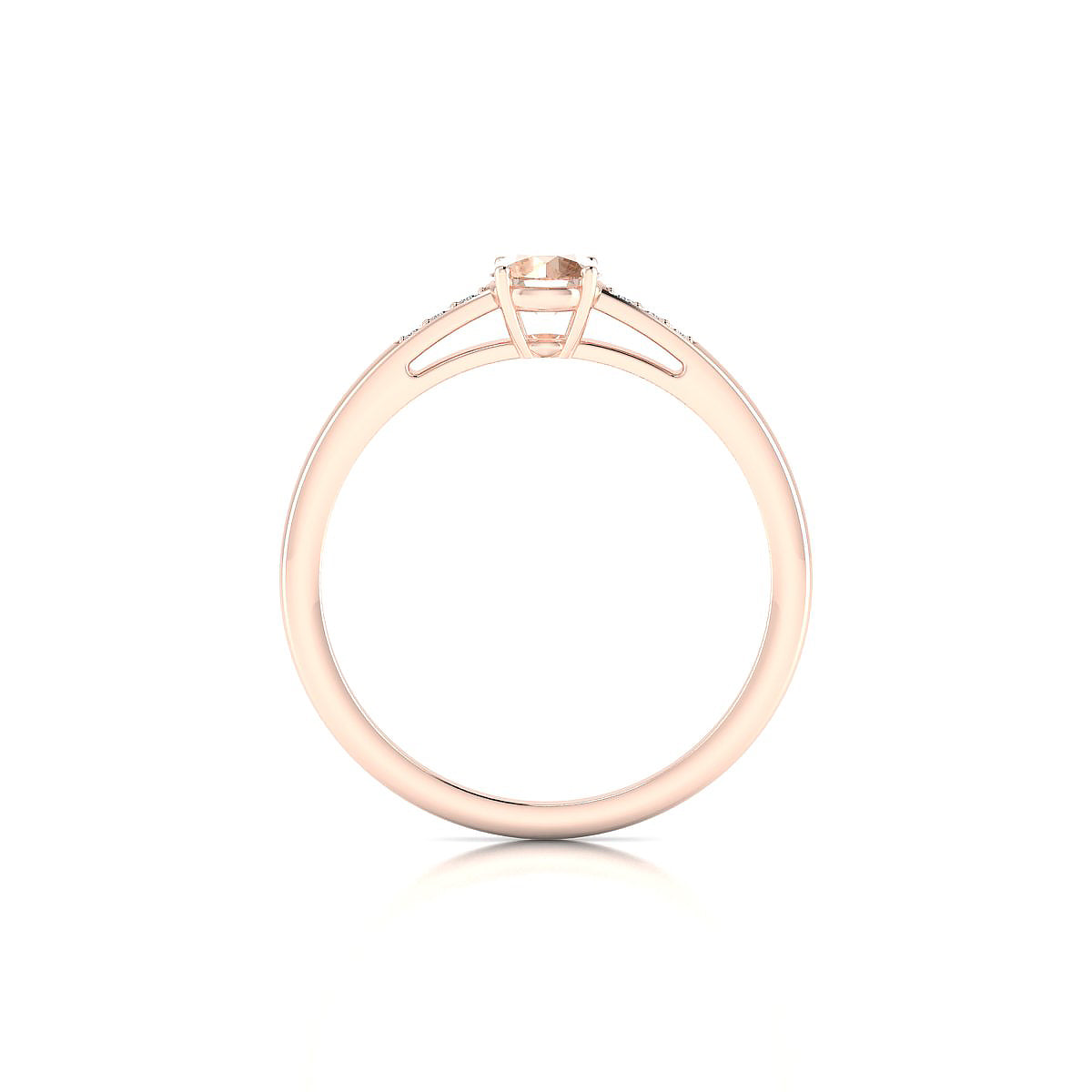 Exquisite | 18k Rose Gold 4.5 mm Round Morganite Ring
