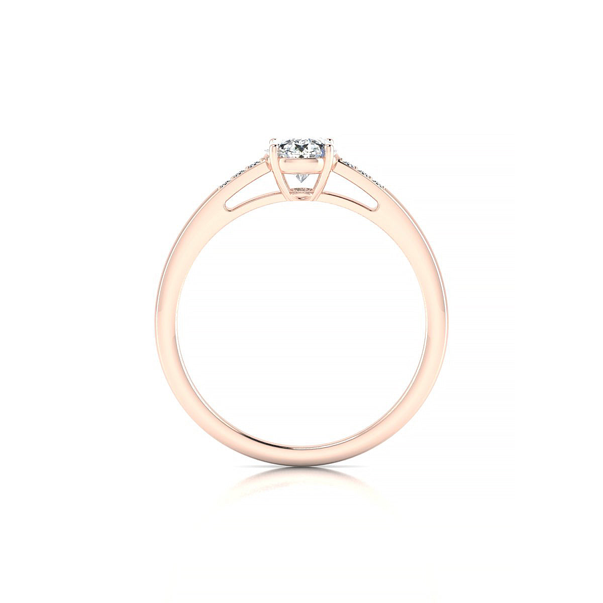 Exquisite | 18k Rose Gold 5.2 mm Round Diamond Ring