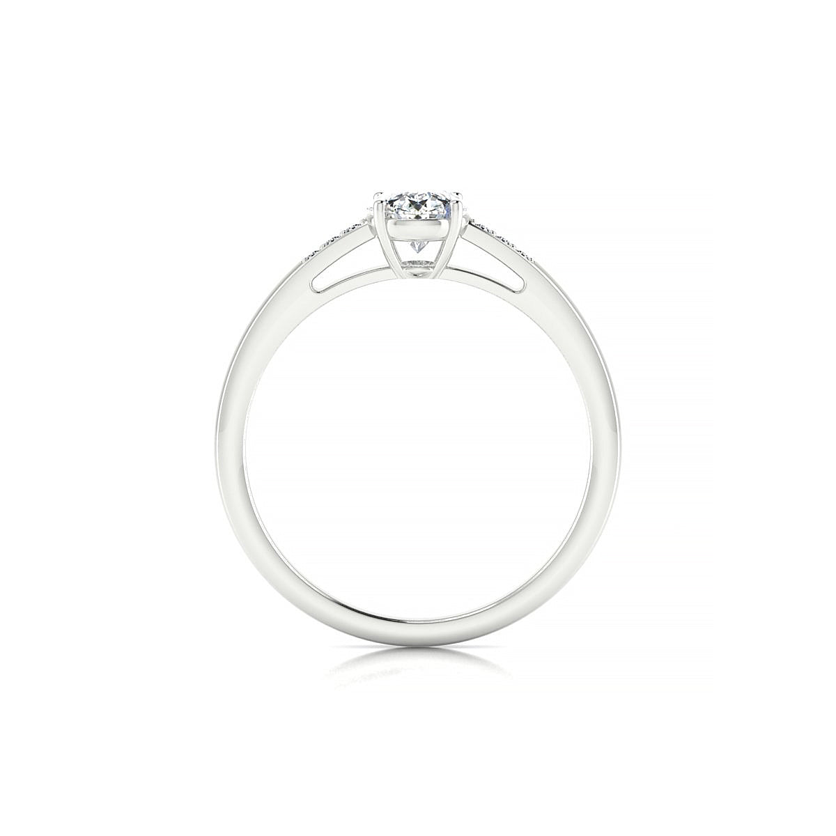 Exquisite | 18k White Gold 5.2 mm Round Diamond Ring