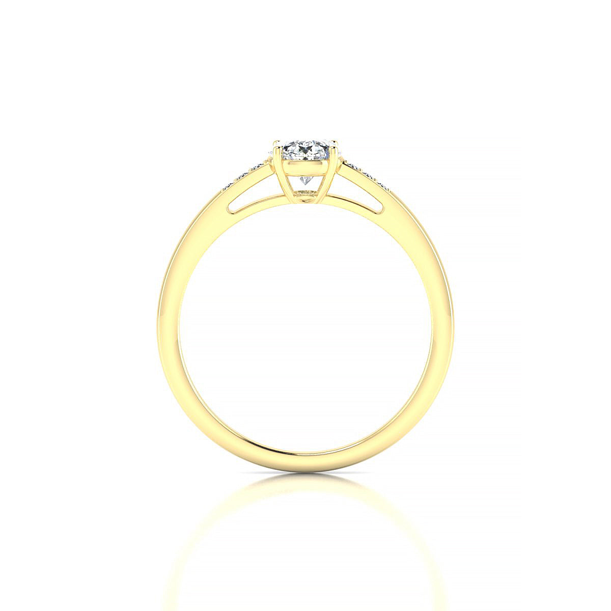 Exquisite | 18k Yellow Gold 5.2 mm Round Diamond Ring