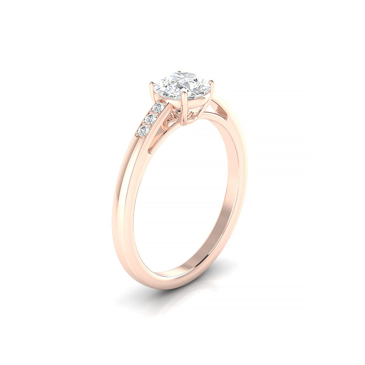 Exquisite | 18k Rose Gold 5.7 mm Round Diamond Ring