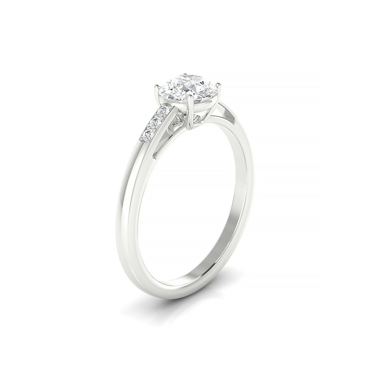 Exquisite | 18k White Gold 5.7 mm Round Diamond Ring