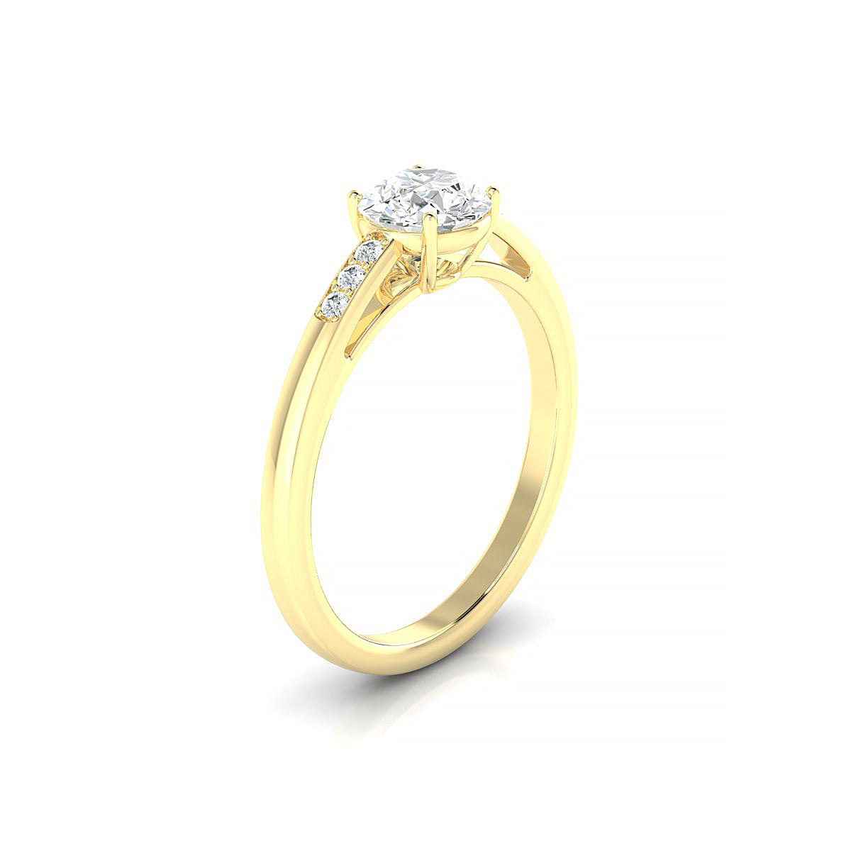 Exquisite | 18k Yellow Gold 5.7 mm Round Diamond Ring