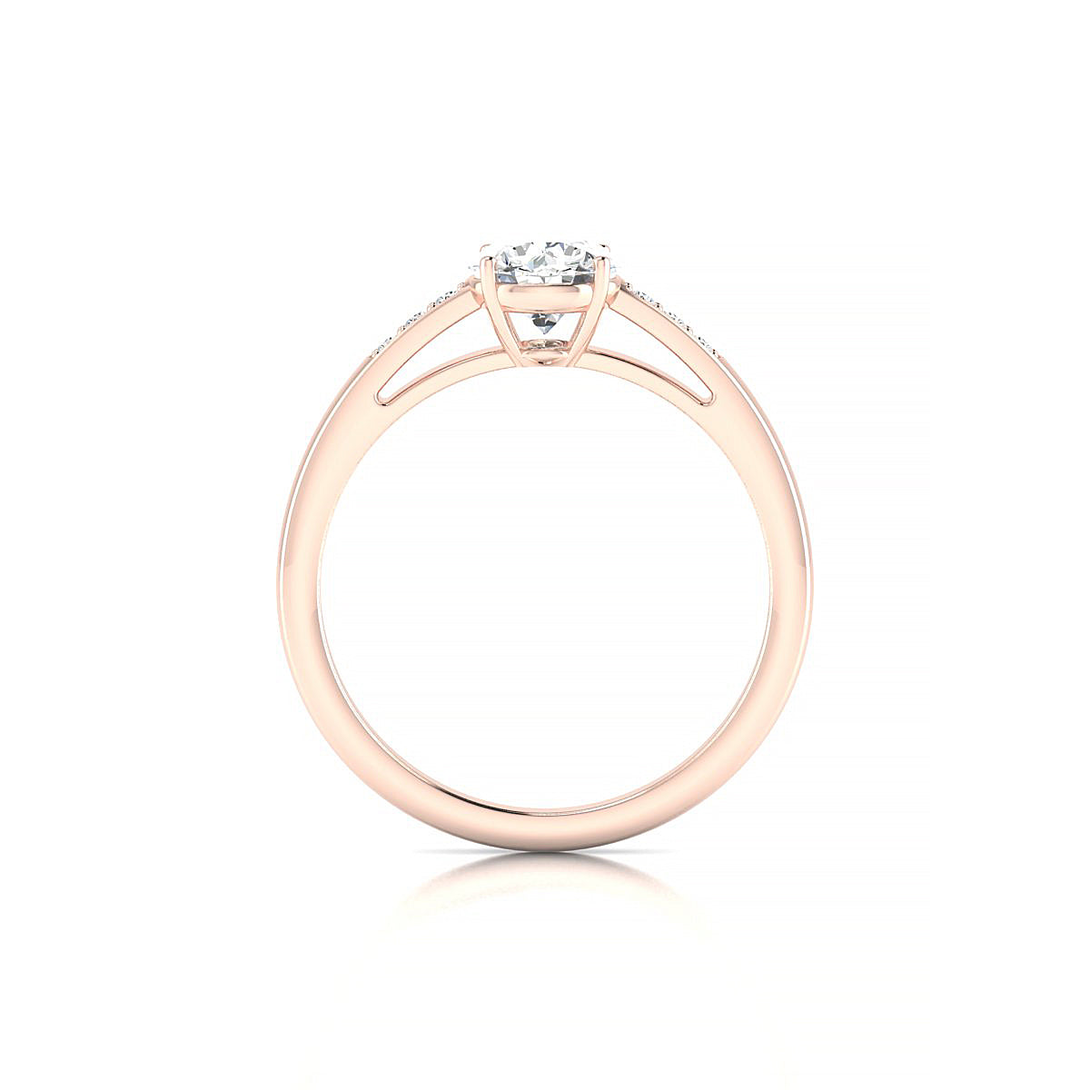 Exquisite | 18k Rose Gold 5.7 mm Round Diamond Ring