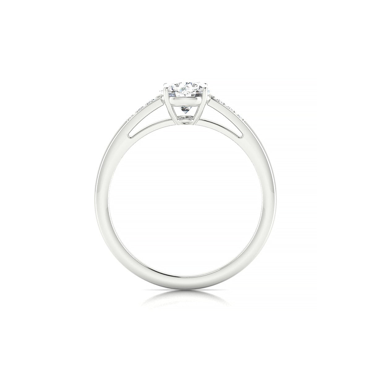 Exquisite | 18k White Gold 5.7 mm Round Diamond Ring