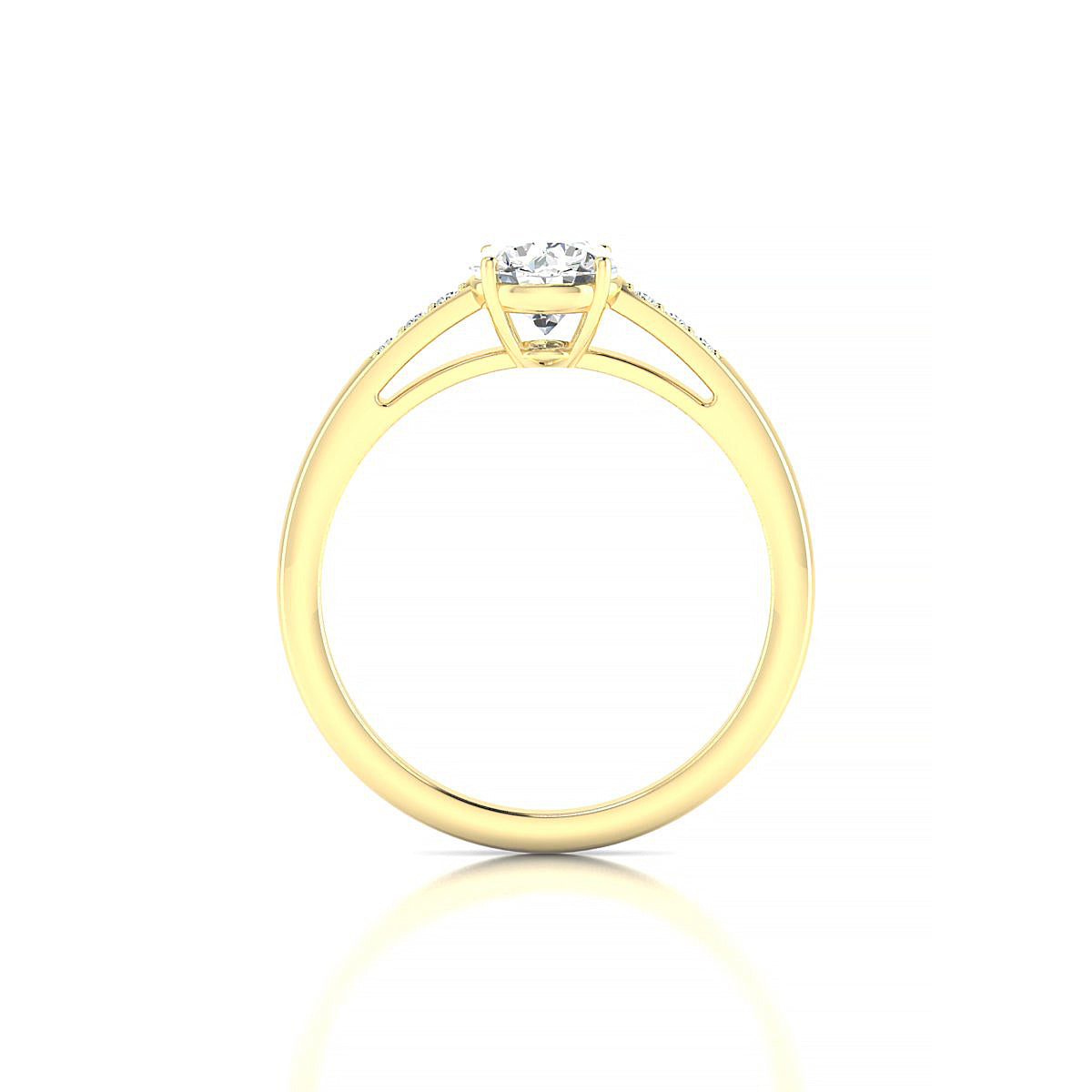 Exquisite | 18k Yellow Gold 5.7 mm Round Diamond Ring