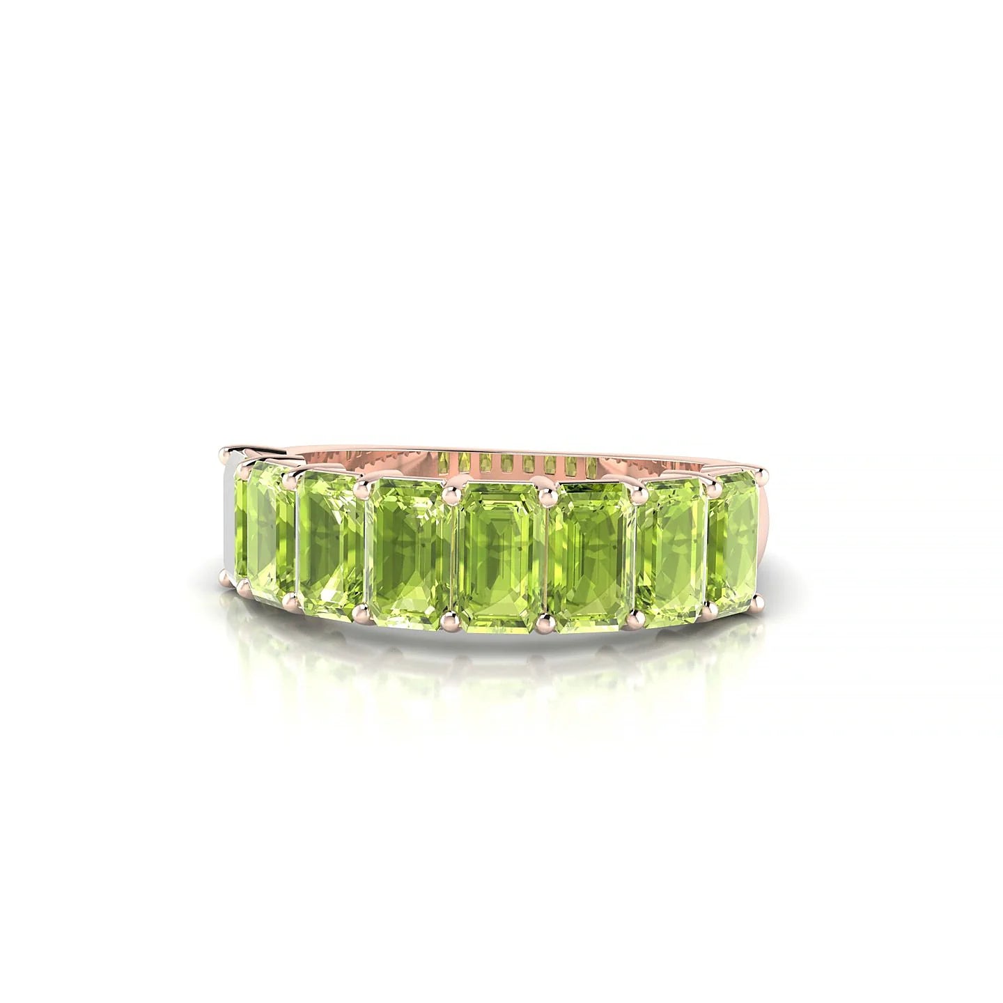 Faith | 18k Rose Gold 5 x 3 mm Emerald Peridot Ring