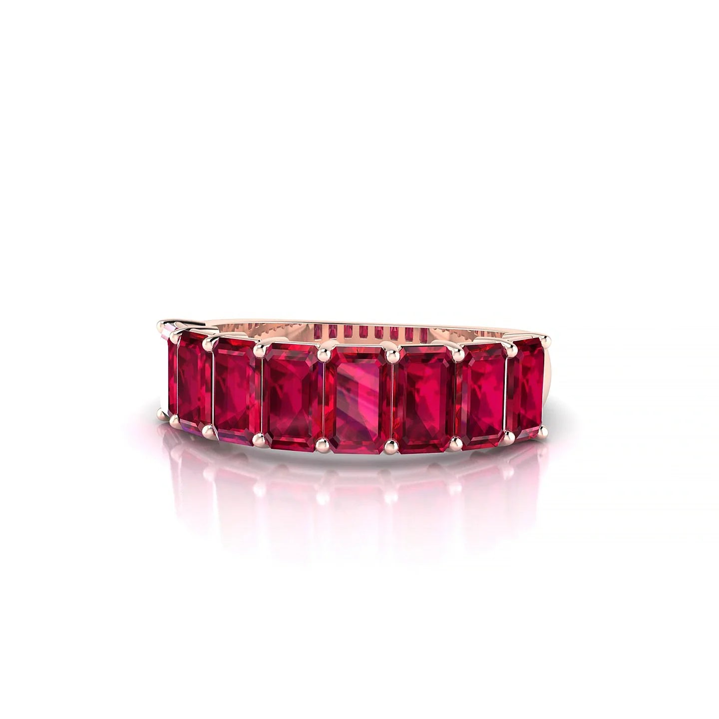 Faith | 18k Rose Gold 5 x 3 mm Emerald Ruby Ring