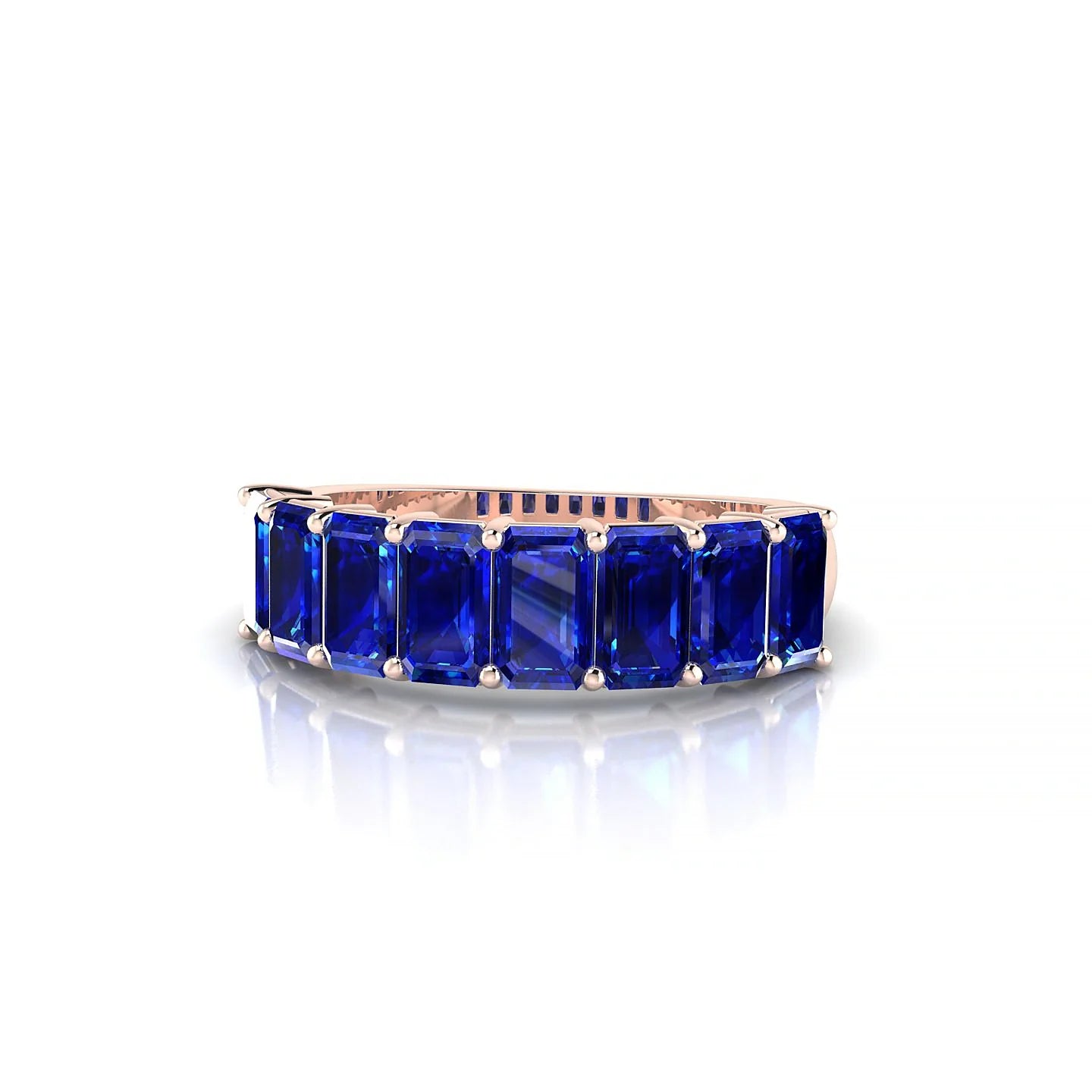 Faith | 18k Rose Gold 5 x 3 mm Emerald Sapphire Ring