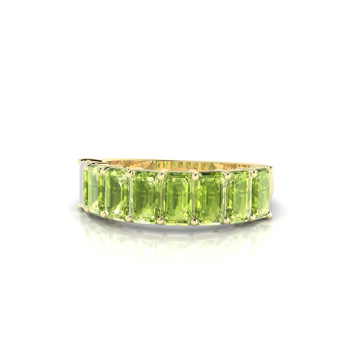 Faith | 18k Yellow Gold 5 x 3 mm Emerald Peridot Ring
