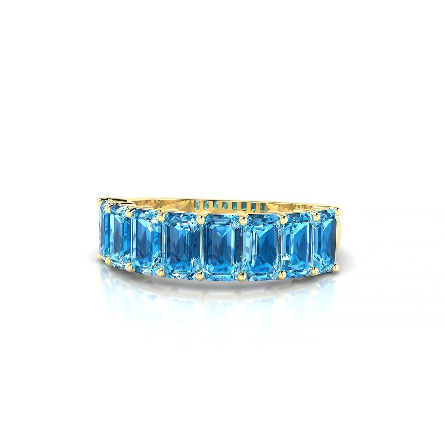 Faith | 18k Yellow Gold 5 x 3 mm Emerald Topaz Ring