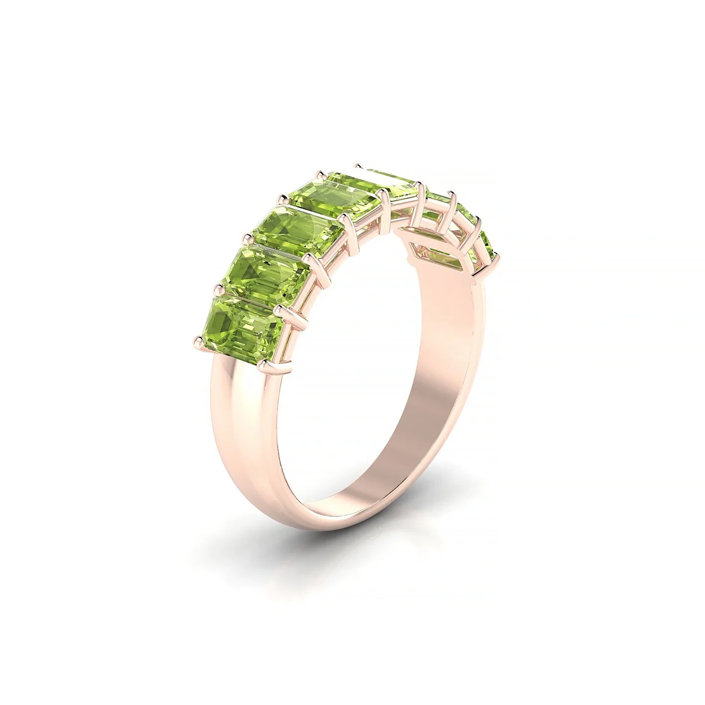 Faith | 18k Rose Gold 5 x 3 mm Emerald Peridot Ring