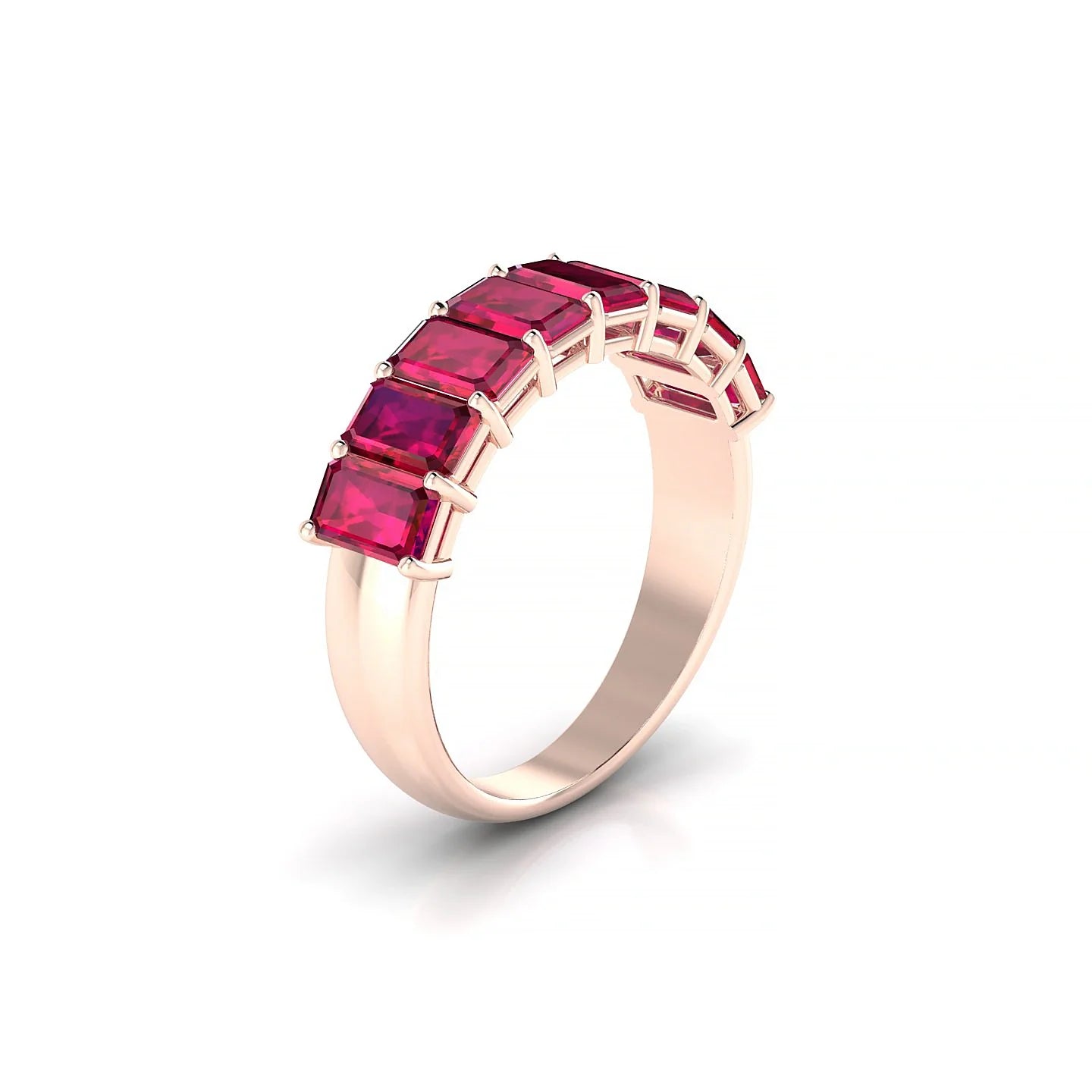 Faith | 18k Rose Gold 5 x 3 mm Emerald Ruby Ring