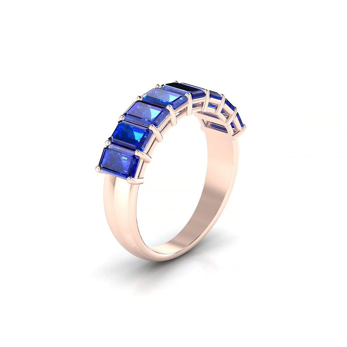 Faith | 18k Rose Gold 5 x 3 mm Emerald Sapphire Ring