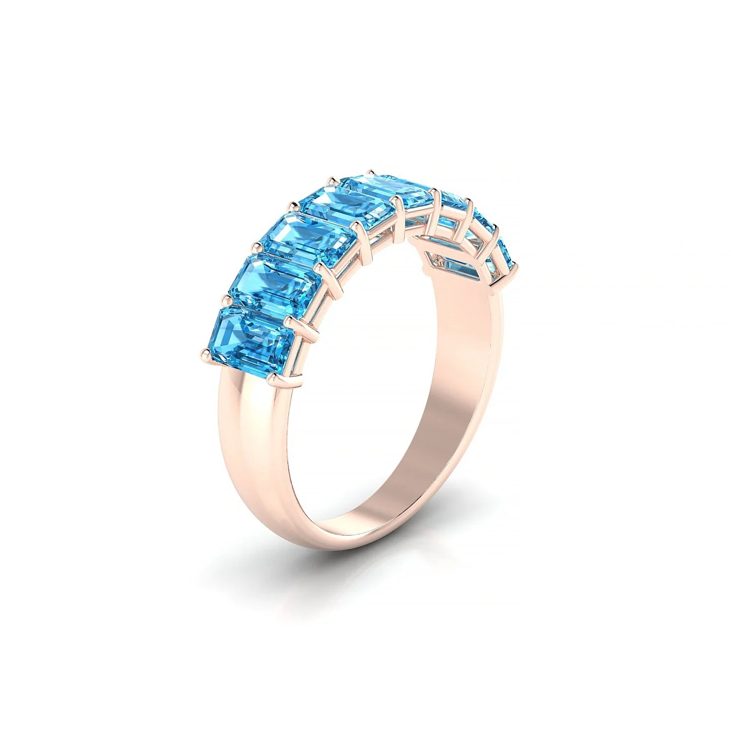 Faith | 18k Rose Gold 5 x 3 mm Emerald Topaz Ring