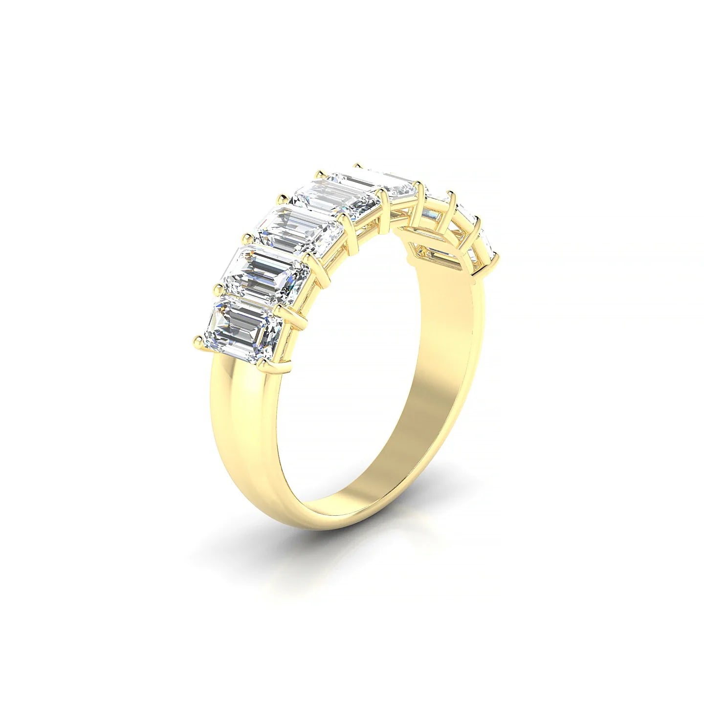 Faith | 18k Yellow Gold 5 x 3 mm Emerald Diamond Ring