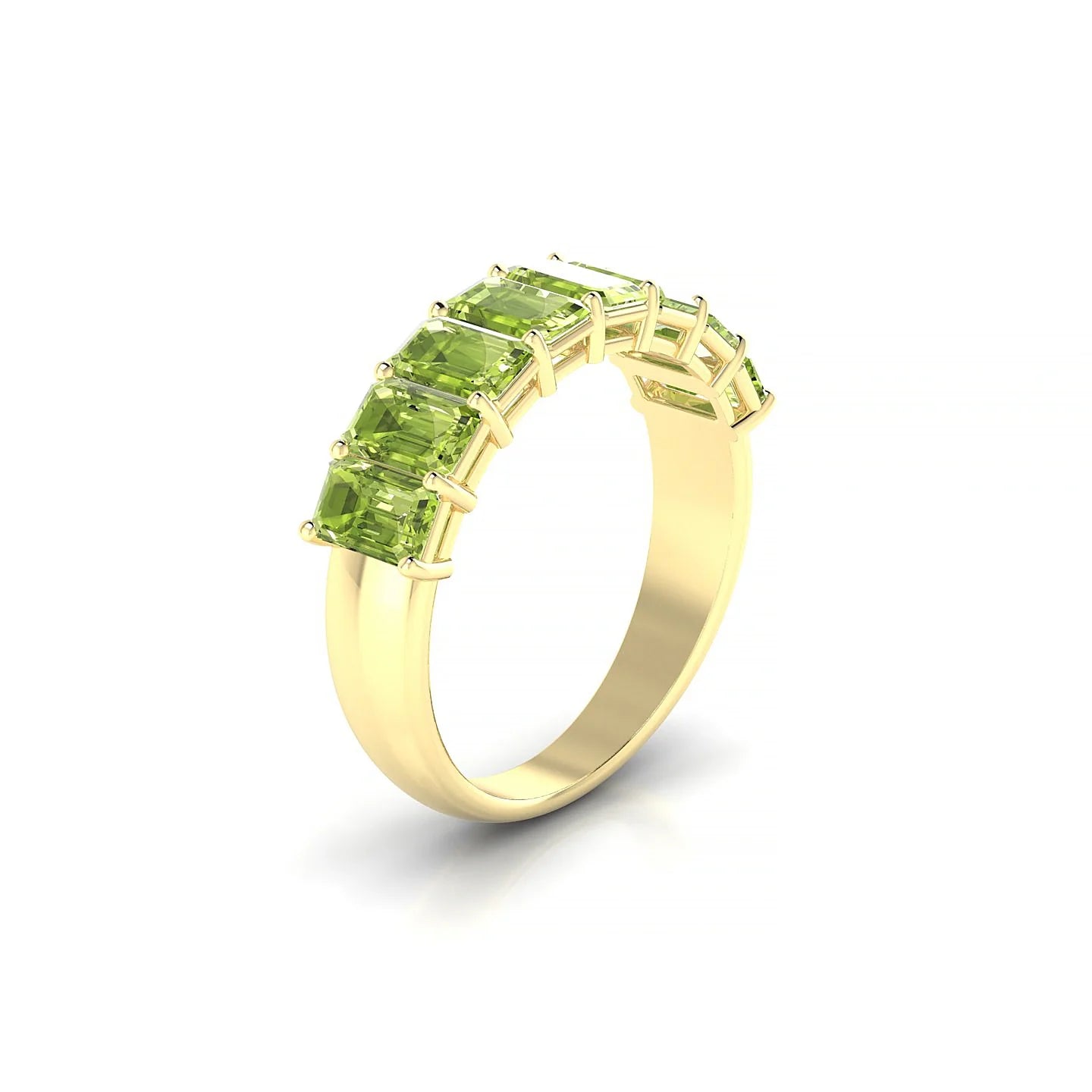 Faith | 18k Yellow Gold 5 x 3 mm Emerald Peridot Ring