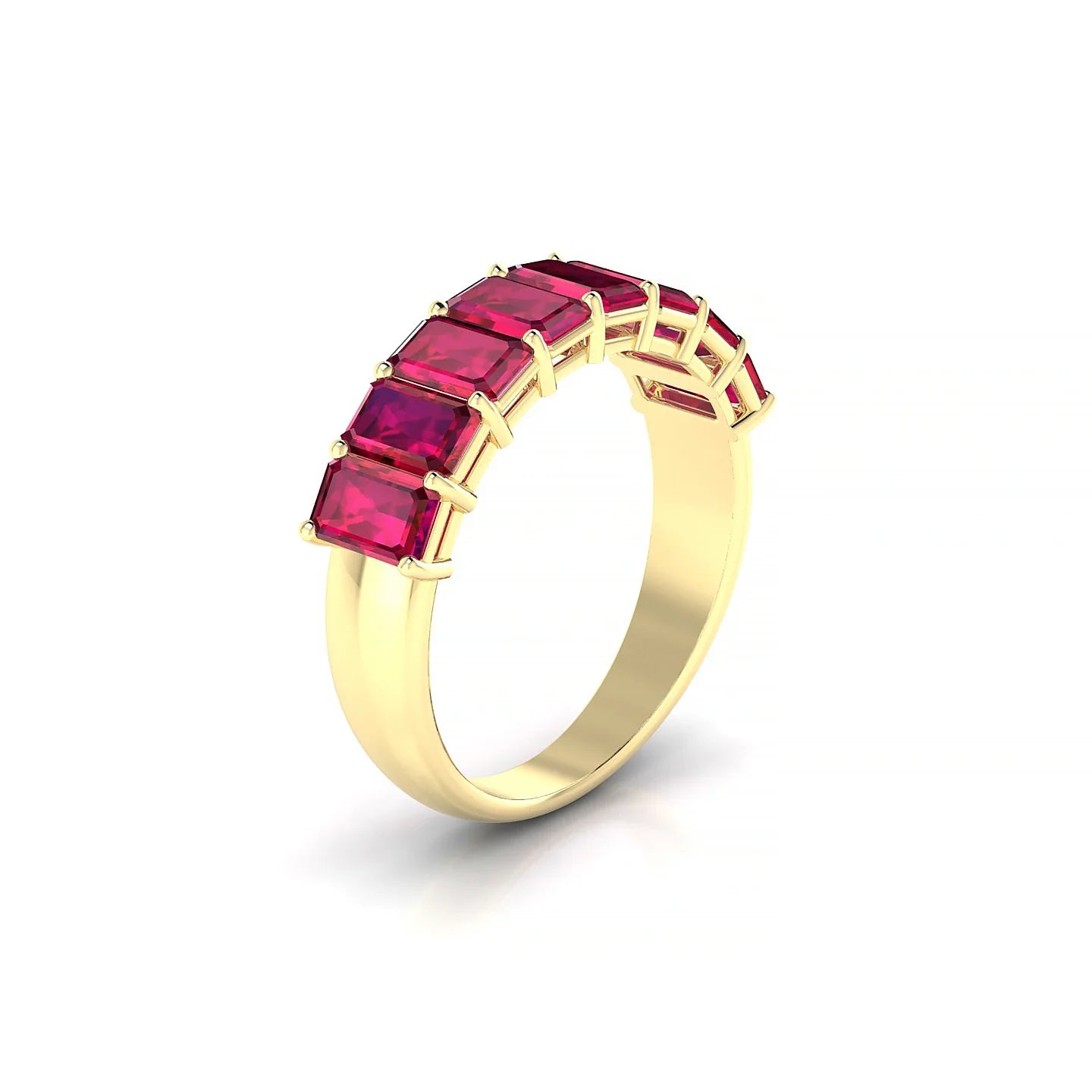 Faith | 18k Yellow Gold 5 x 3 mm Emerald Ruby Ring