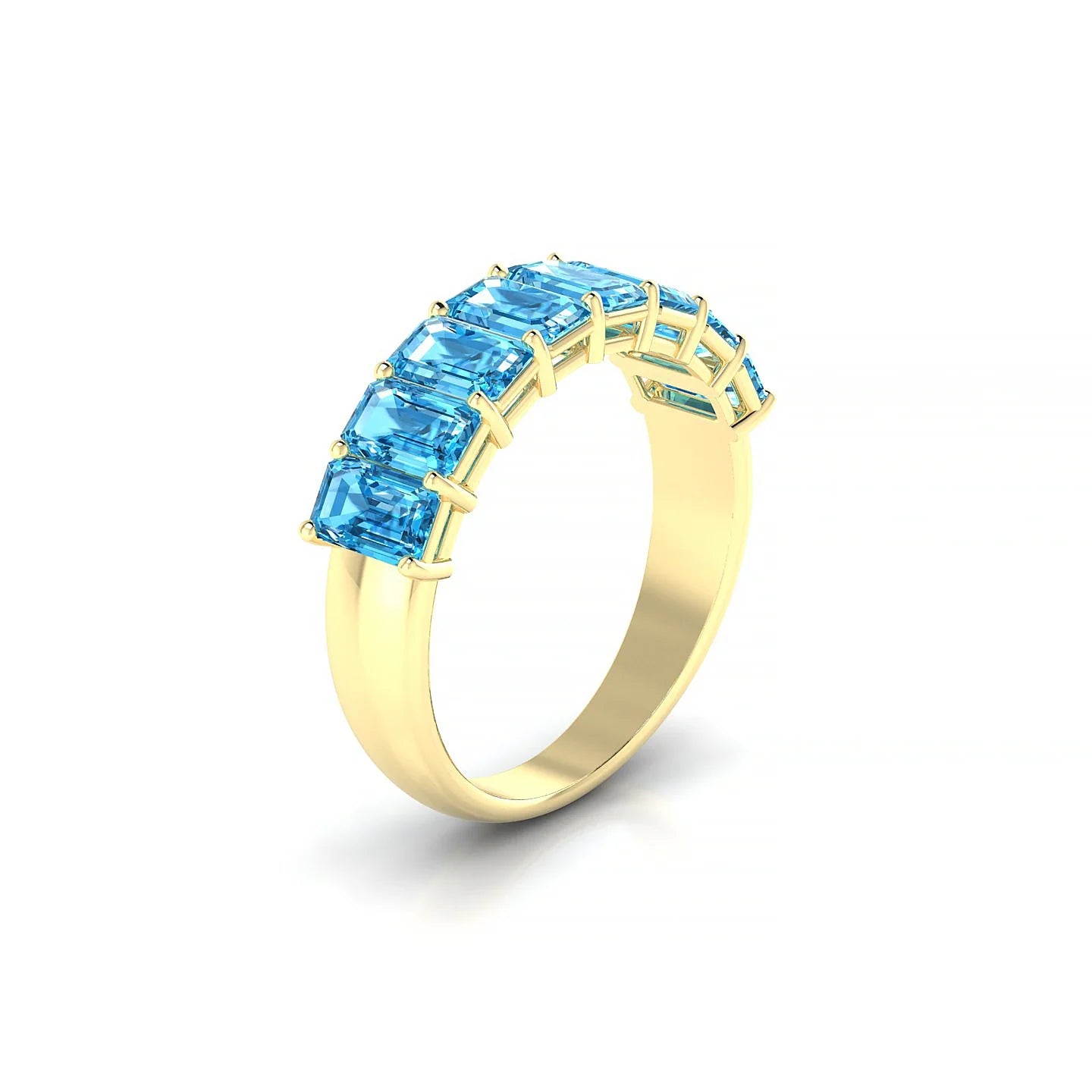 Faith | 18k Yellow Gold 5 x 3 mm Emerald Topaz Ring