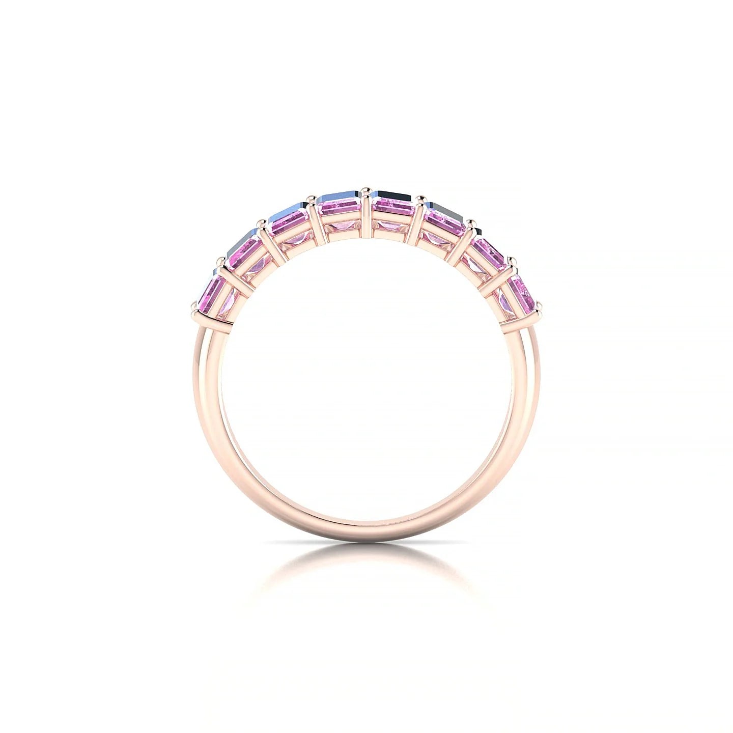 Faith | 18k Rose Gold 5 x 3 mm Emerald Pink Sapphire Ring