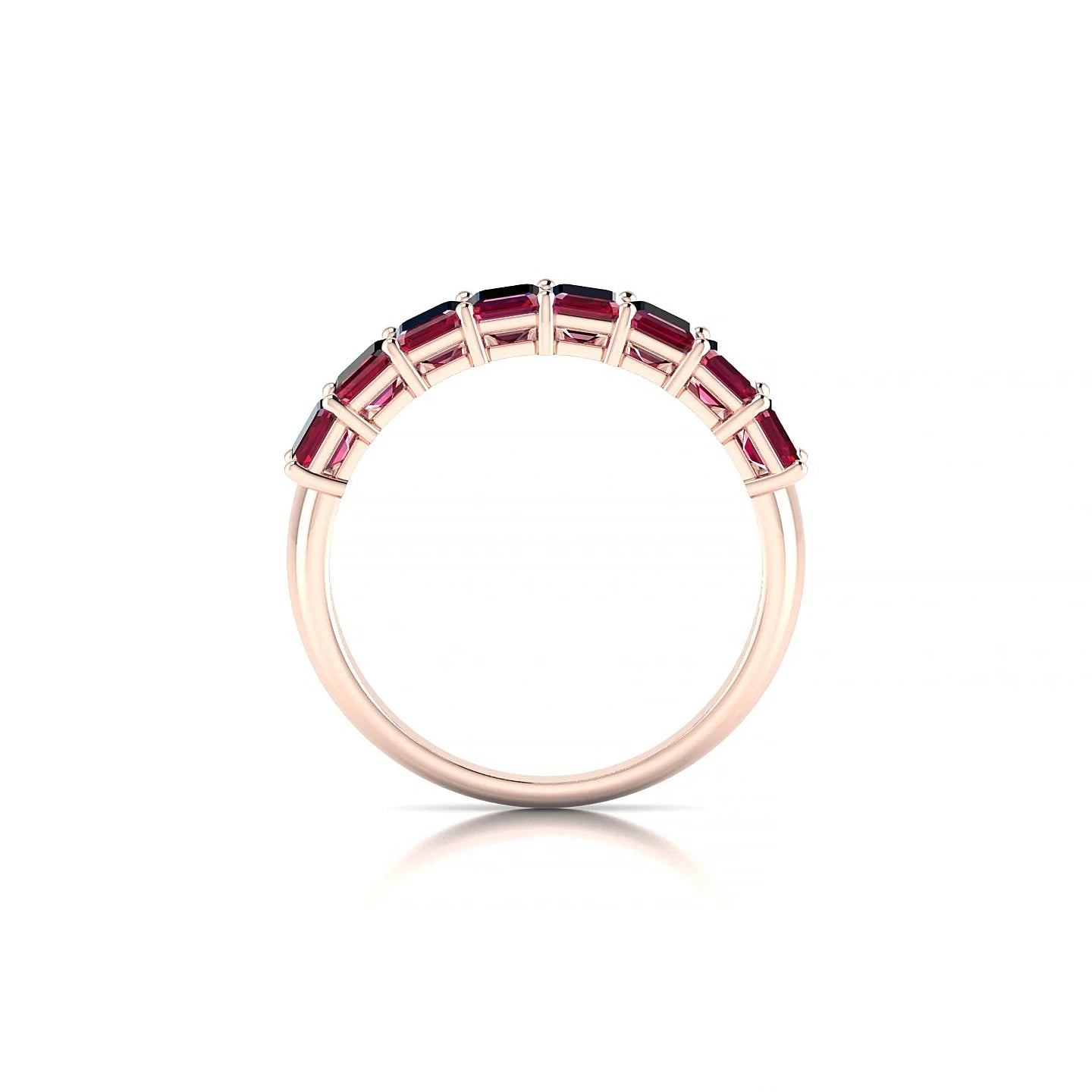 Faith | 18k Rose Gold 5 x 3 mm Emerald Ruby Ring