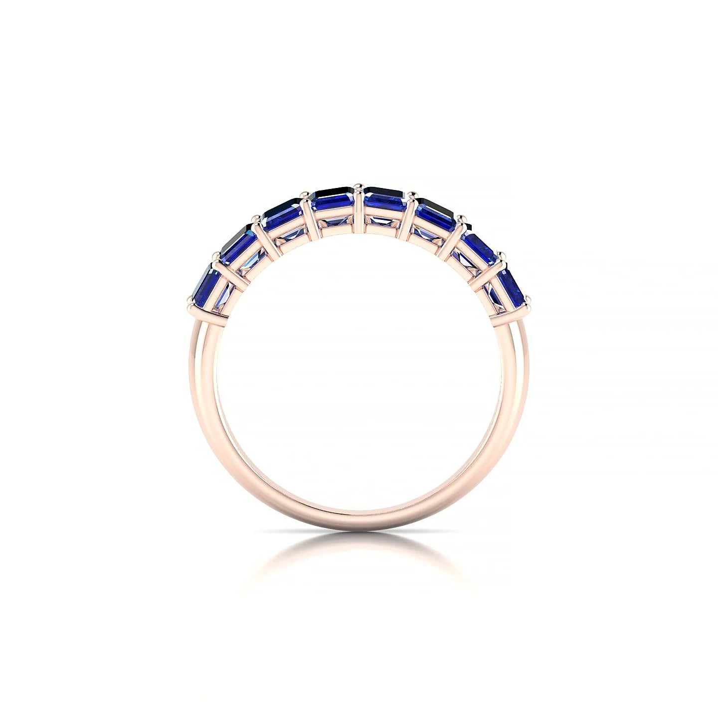 Faith | 18k Rose Gold 5 x 3 mm Emerald Sapphire Ring