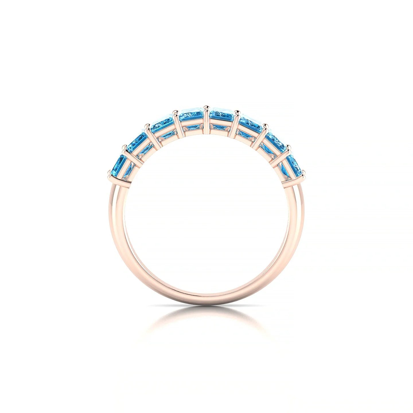 Faith | 18k Rose Gold 5 x 3 mm Emerald Topaz Ring