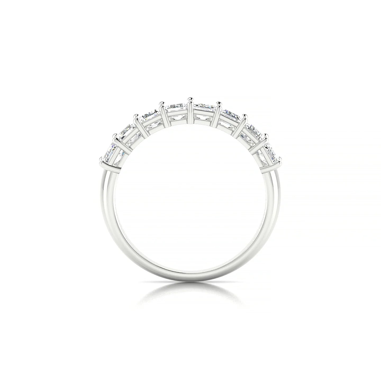 Faith | 18k White Gold 5 x 3 mm Emerald Diamond Ring