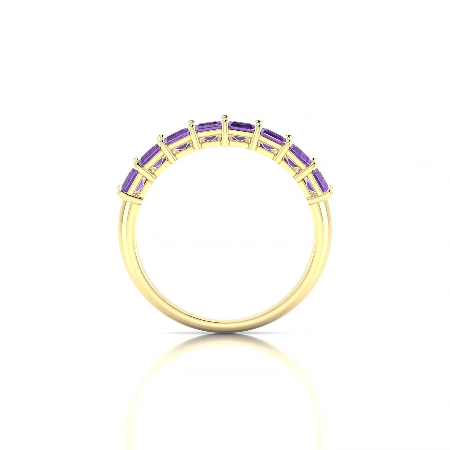 Faith | 18k Yellow Gold 5 x 3 mm Emerald Amethyst Ring