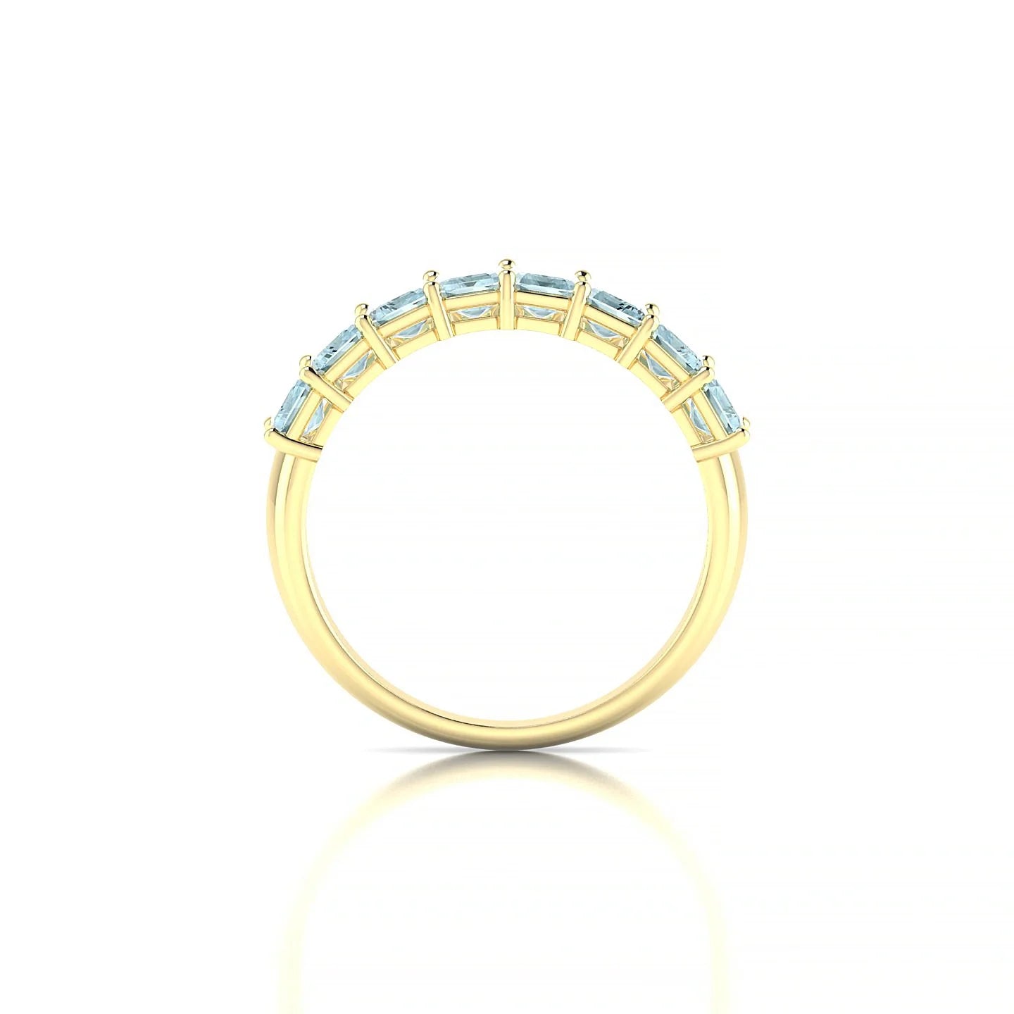 Faith | 18k Yellow Gold 5 x 3 mm Emerald Aquamarine Ring