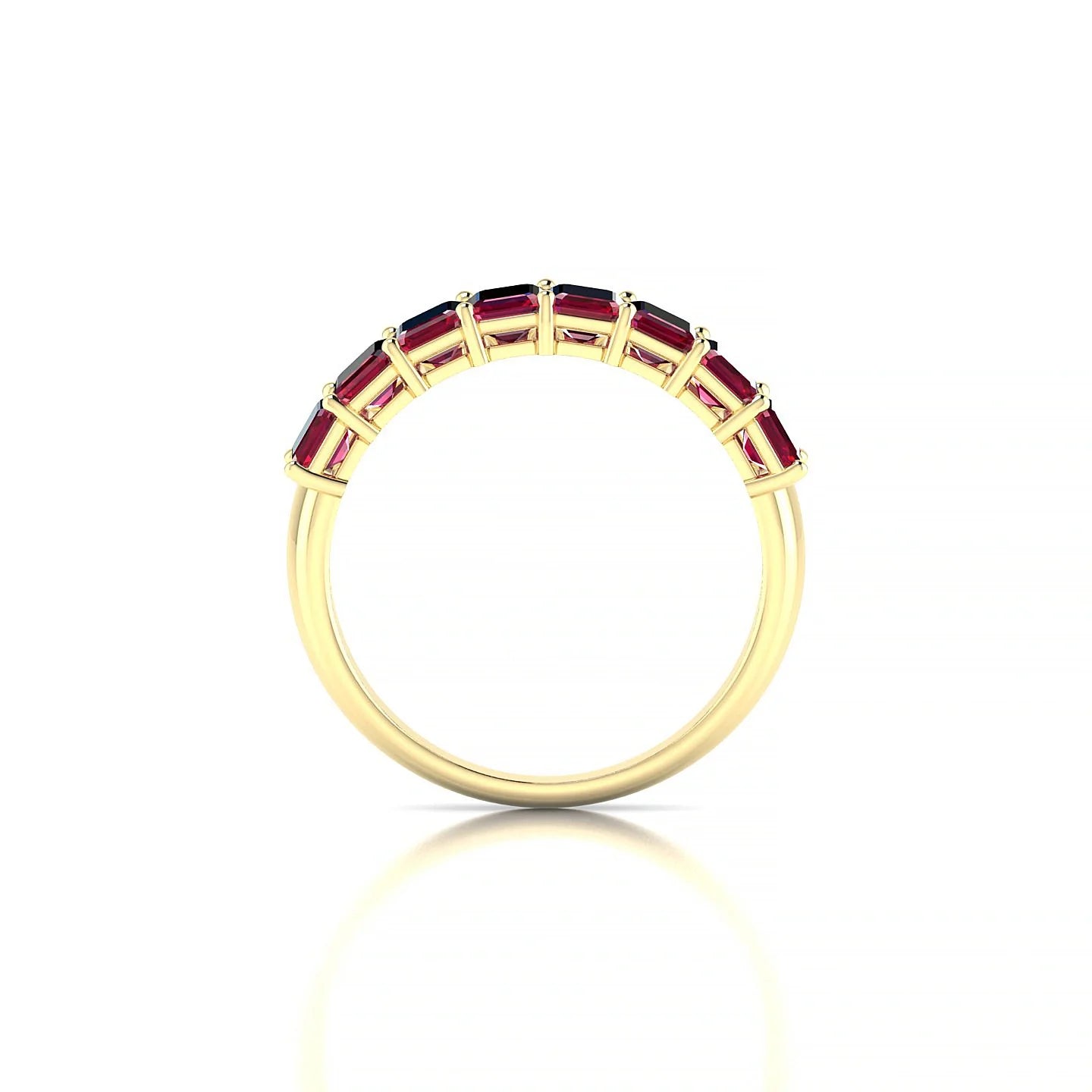 Faith | 18k Yellow Gold 5 x 3 mm Emerald Ruby Ring