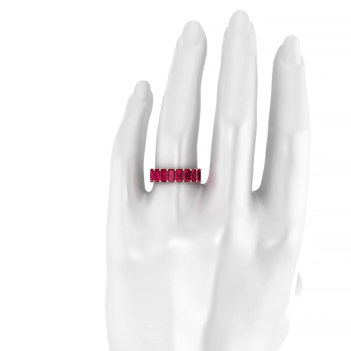 Faith | 18k Rose Gold 5 x 3 mm Emerald Ruby Ring