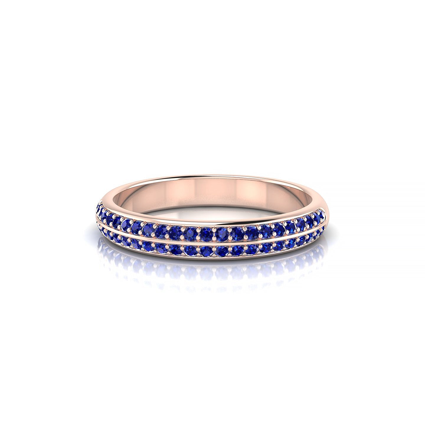 Fascination | 18k Rose Gold 1.1 mm Round Sapphire Ring